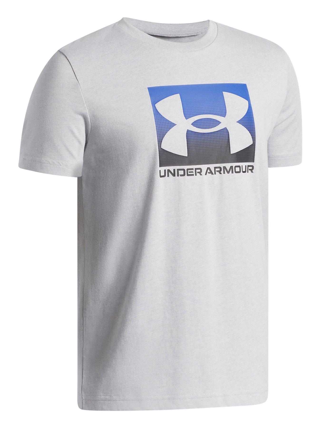 Image 3 of 3 of UNDER ARMOUR Boys Boxed Logo T-shirt -grey