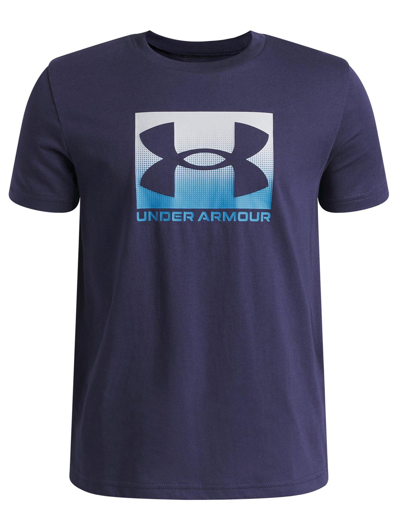 Image 1 of 3 of UNDER ARMOUR Boys Boxed Logo T-Shirt - Navy