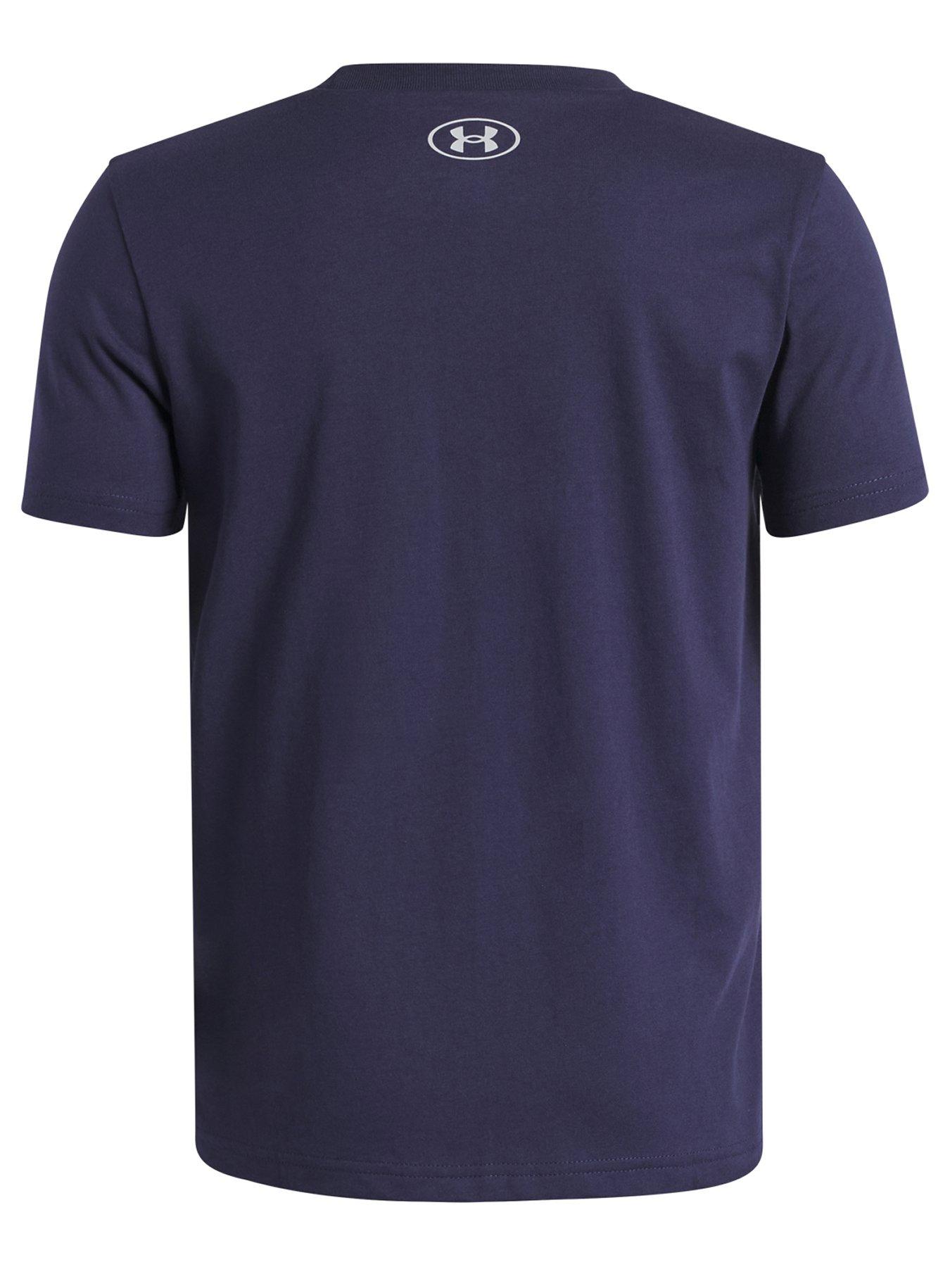 Image 2 of 3 of UNDER ARMOUR Boys Boxed Logo T-Shirt - Navy