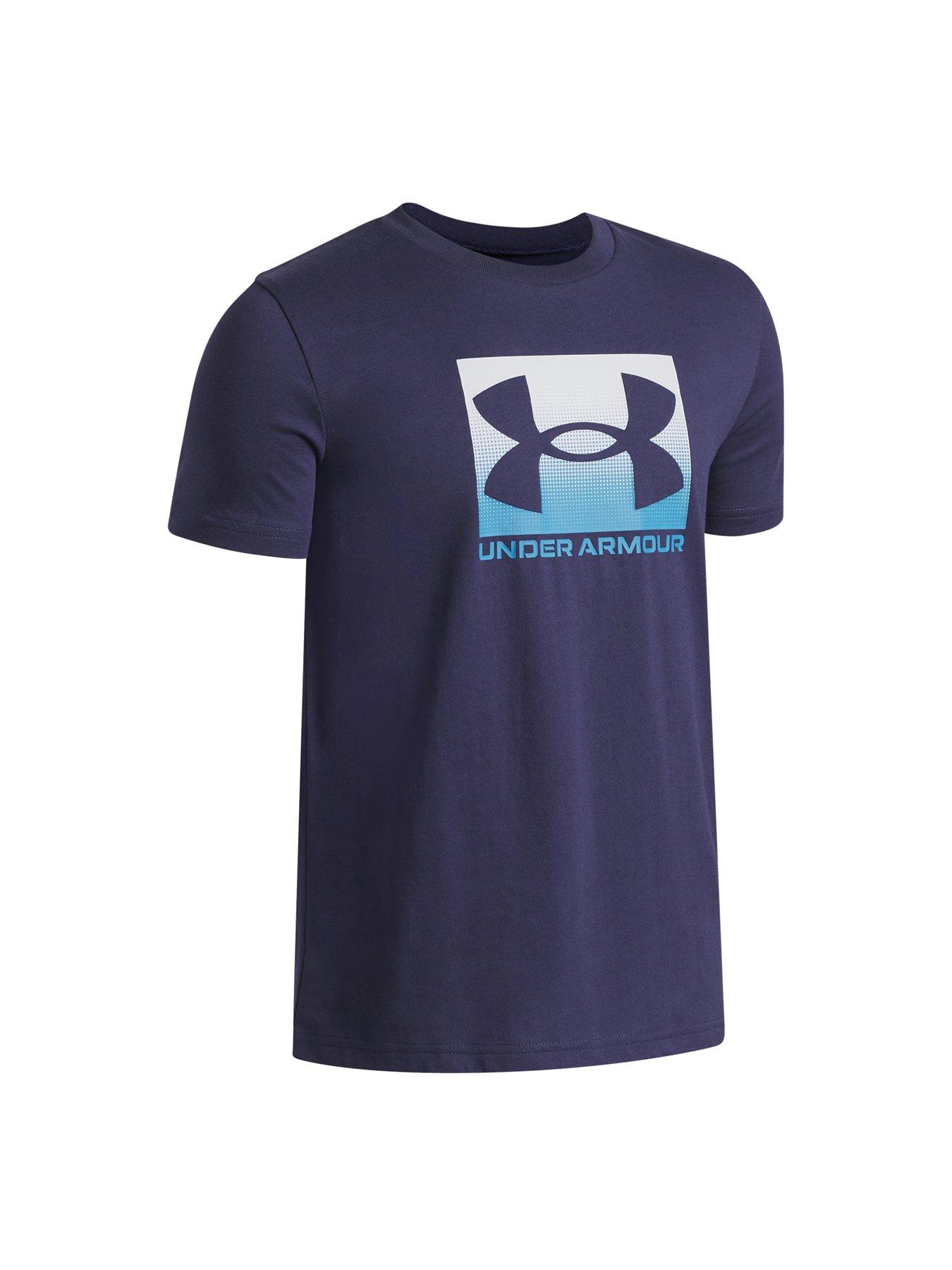 Image 3 of 3 of UNDER ARMOUR Boys Boxed Logo T-Shirt - Navy
