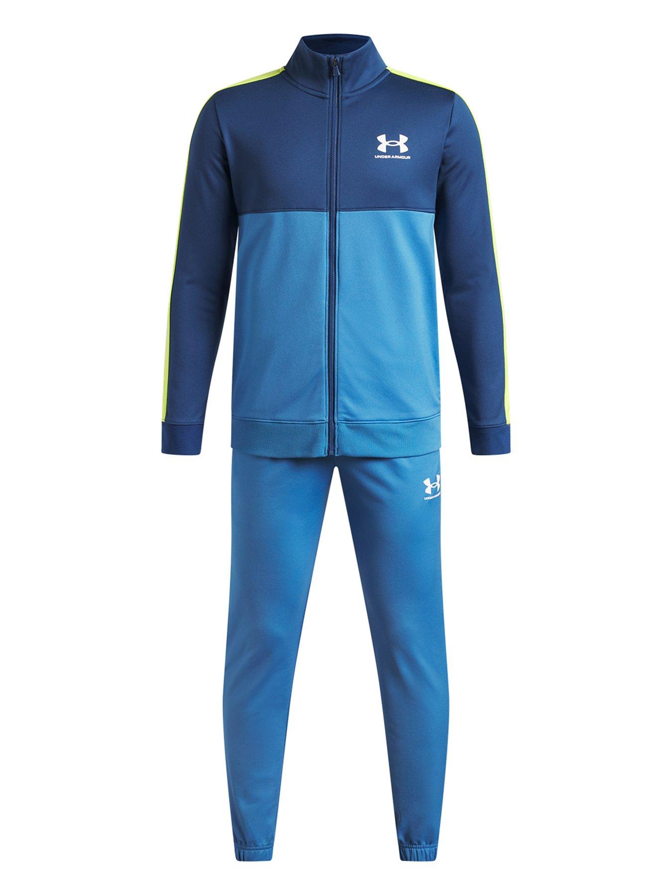 Image 1 of 3 of UNDER ARMOUR Boys Training Rival Colourblock Knit Track Suit - Blue