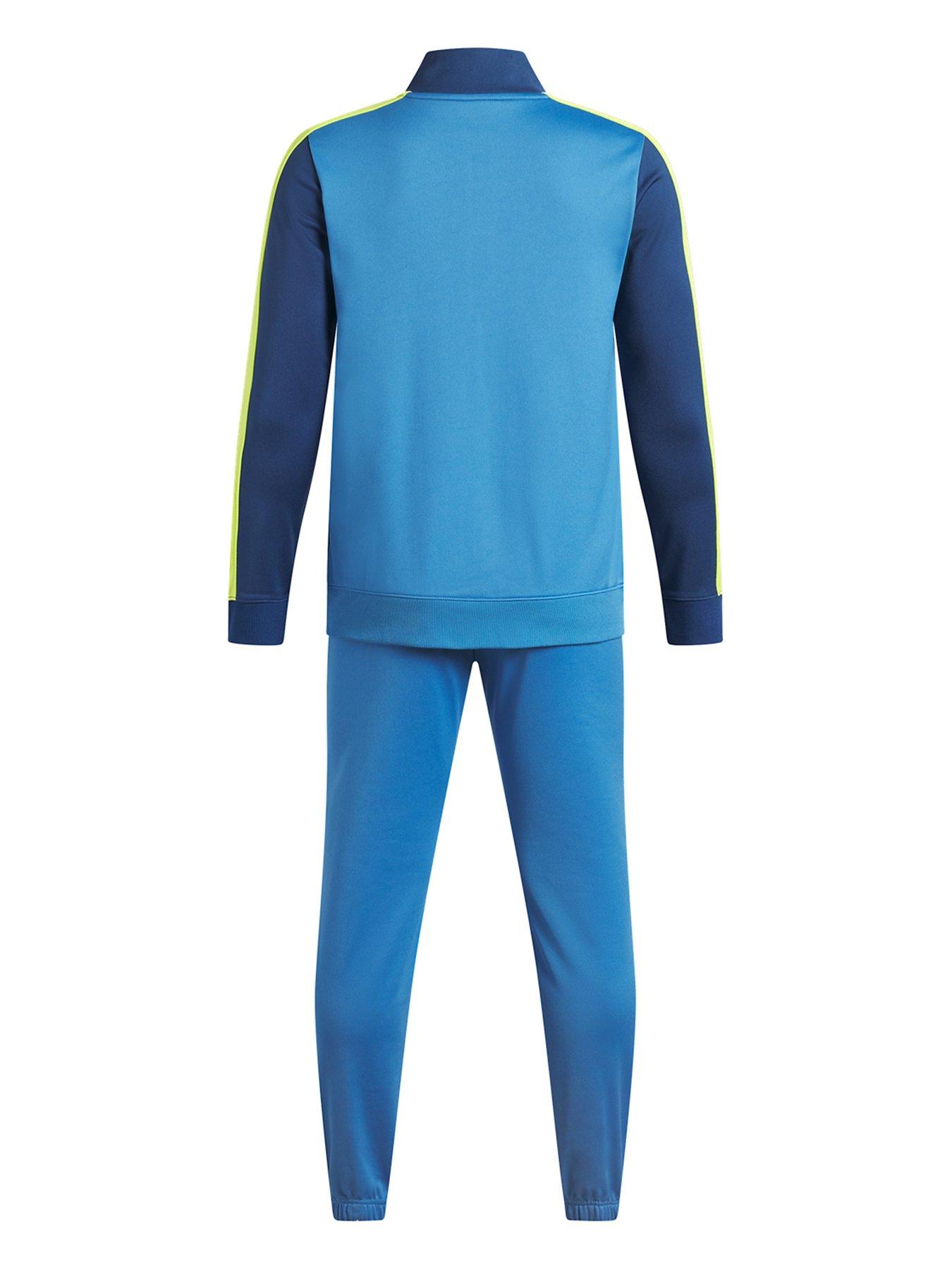 Image 2 of 3 of UNDER ARMOUR Boys Training Rival Colourblock Knit Track Suit - Blue