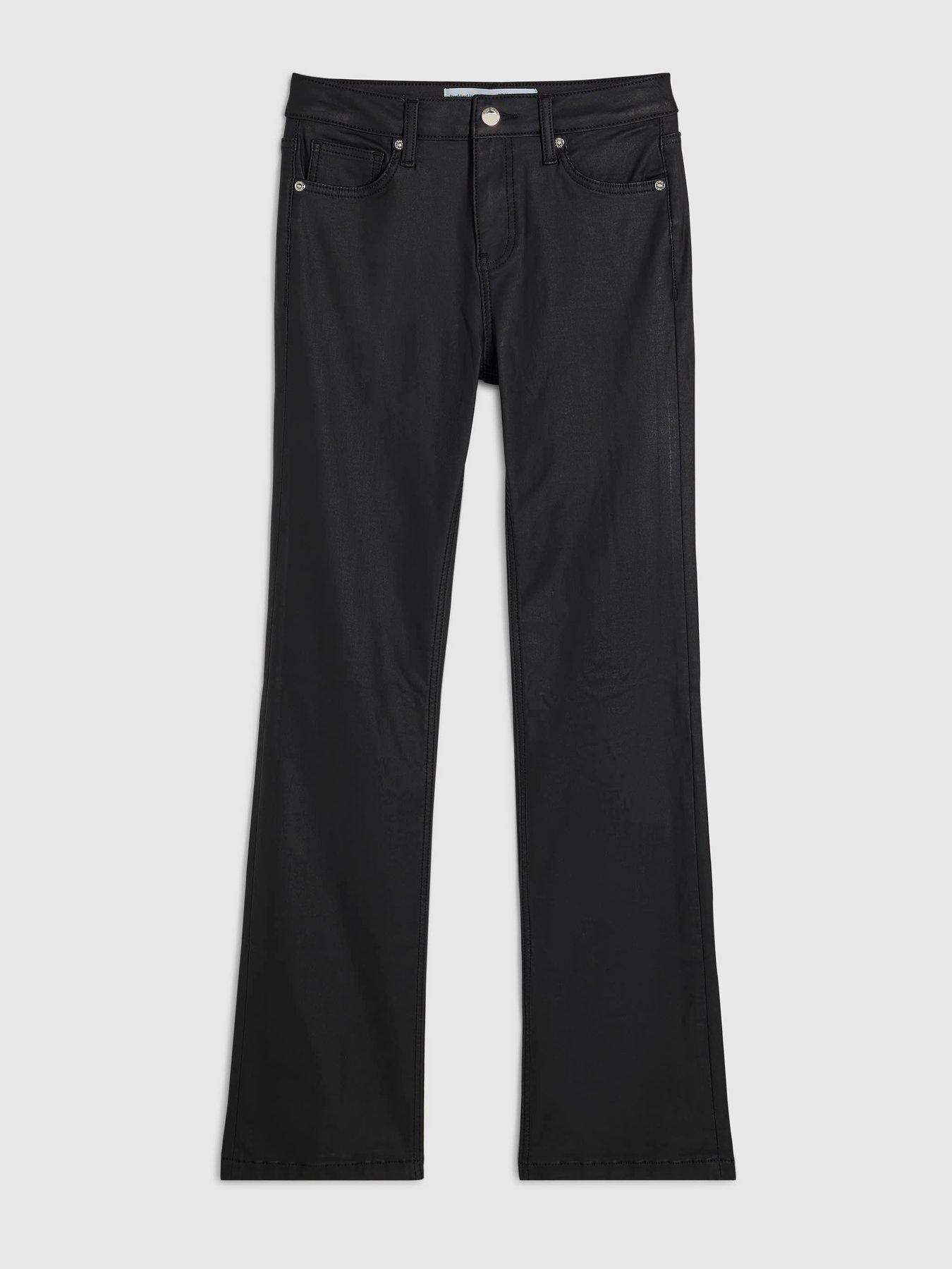 Image 5 of 6 of River Island Moon Split Seam Coated Bootleg