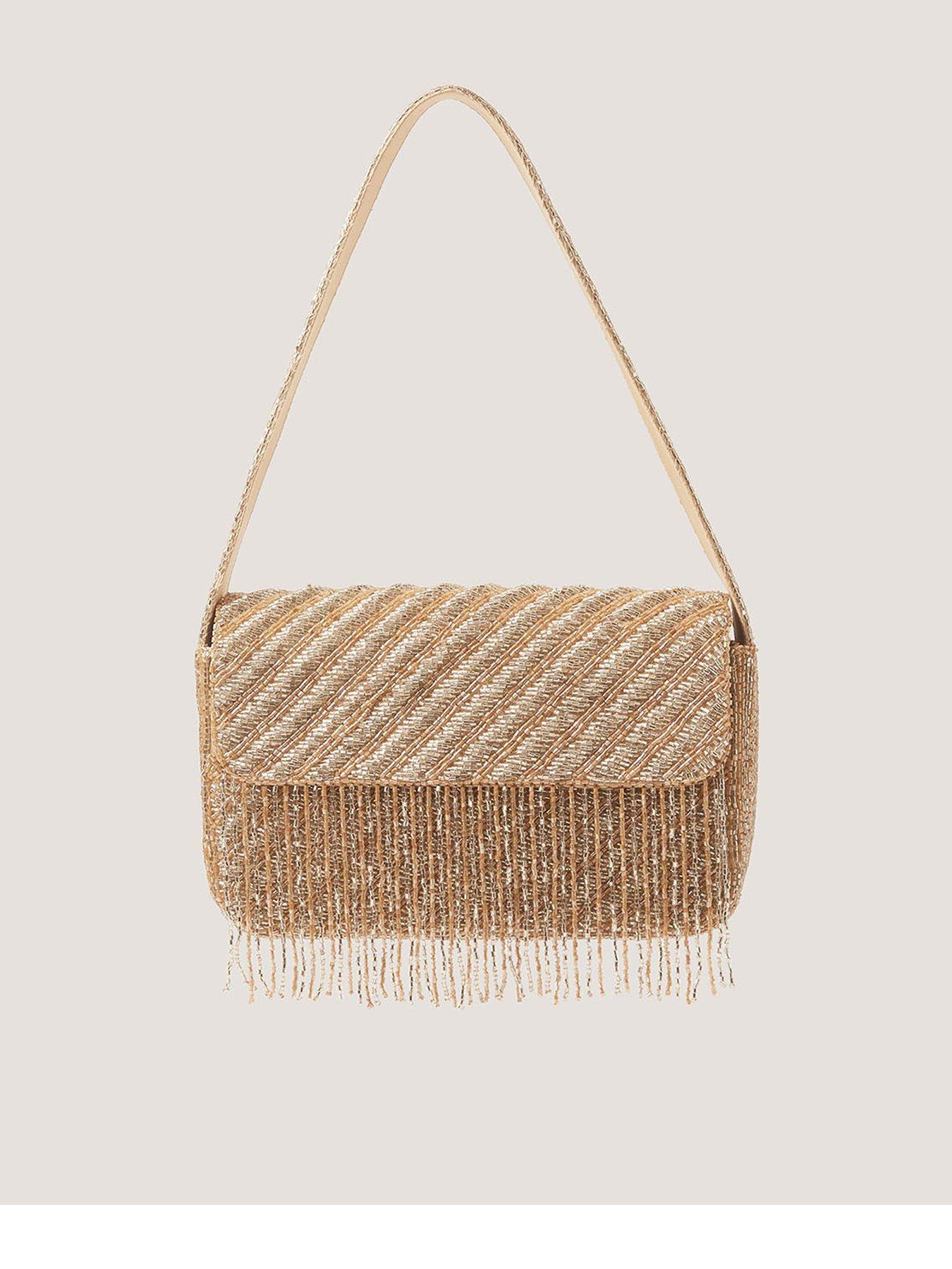 Monsoon Fern Tassel Baguette Bag - Multi