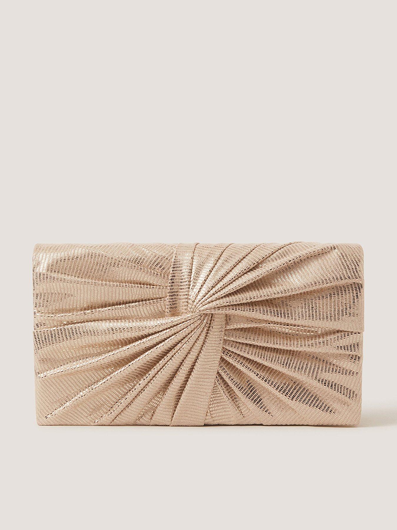 Monsoon Fergie Twist Knot Clutch Bag - Champagne