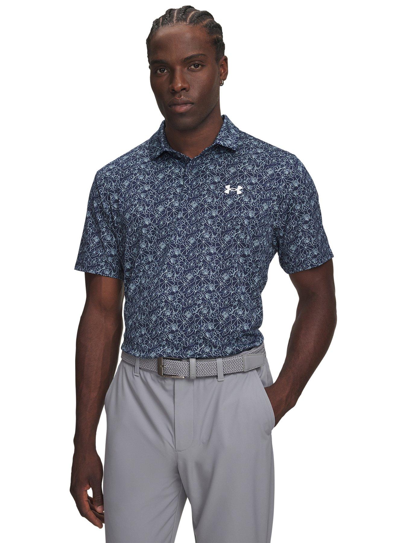 Image 1 of 3 of UNDER ARMOUR Mens Golf Matchplay Printed Polo - Navy