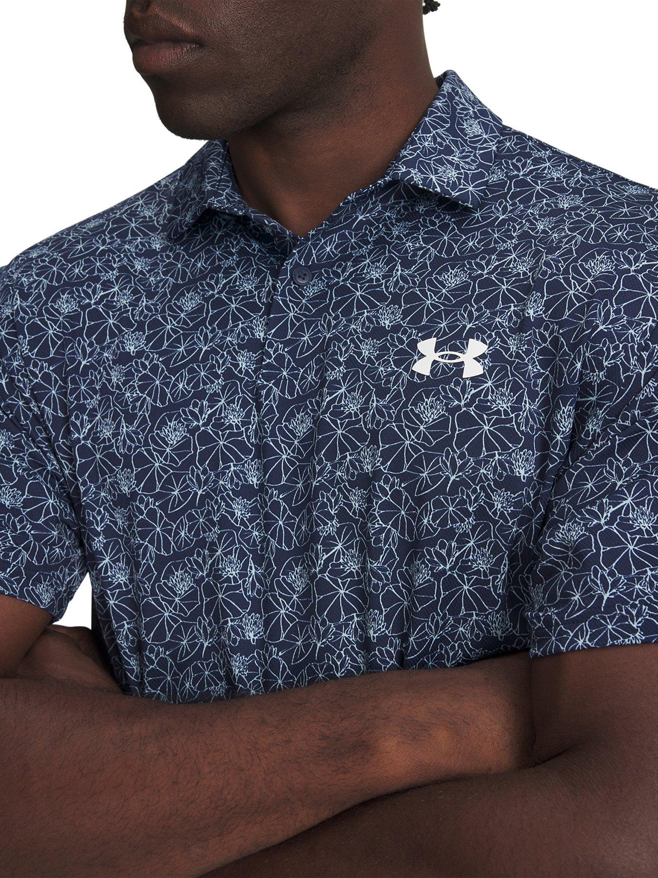 Image 3 of 3 of UNDER ARMOUR Mens Golf Matchplay Printed Polo - Navy