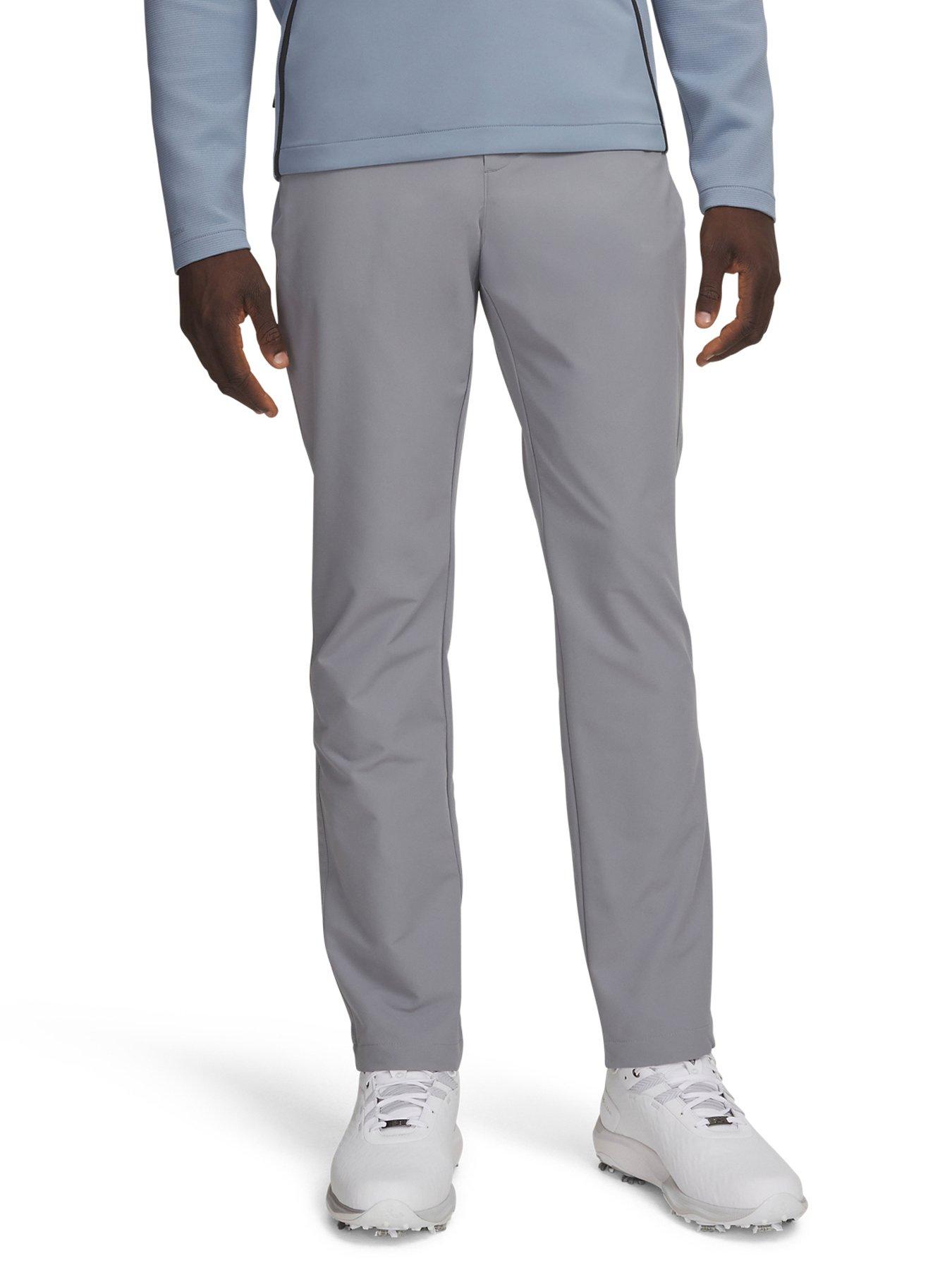 Image 1 of 3 of UNDER ARMOUR Men's Matchplay Tapered Pants - Steel / White