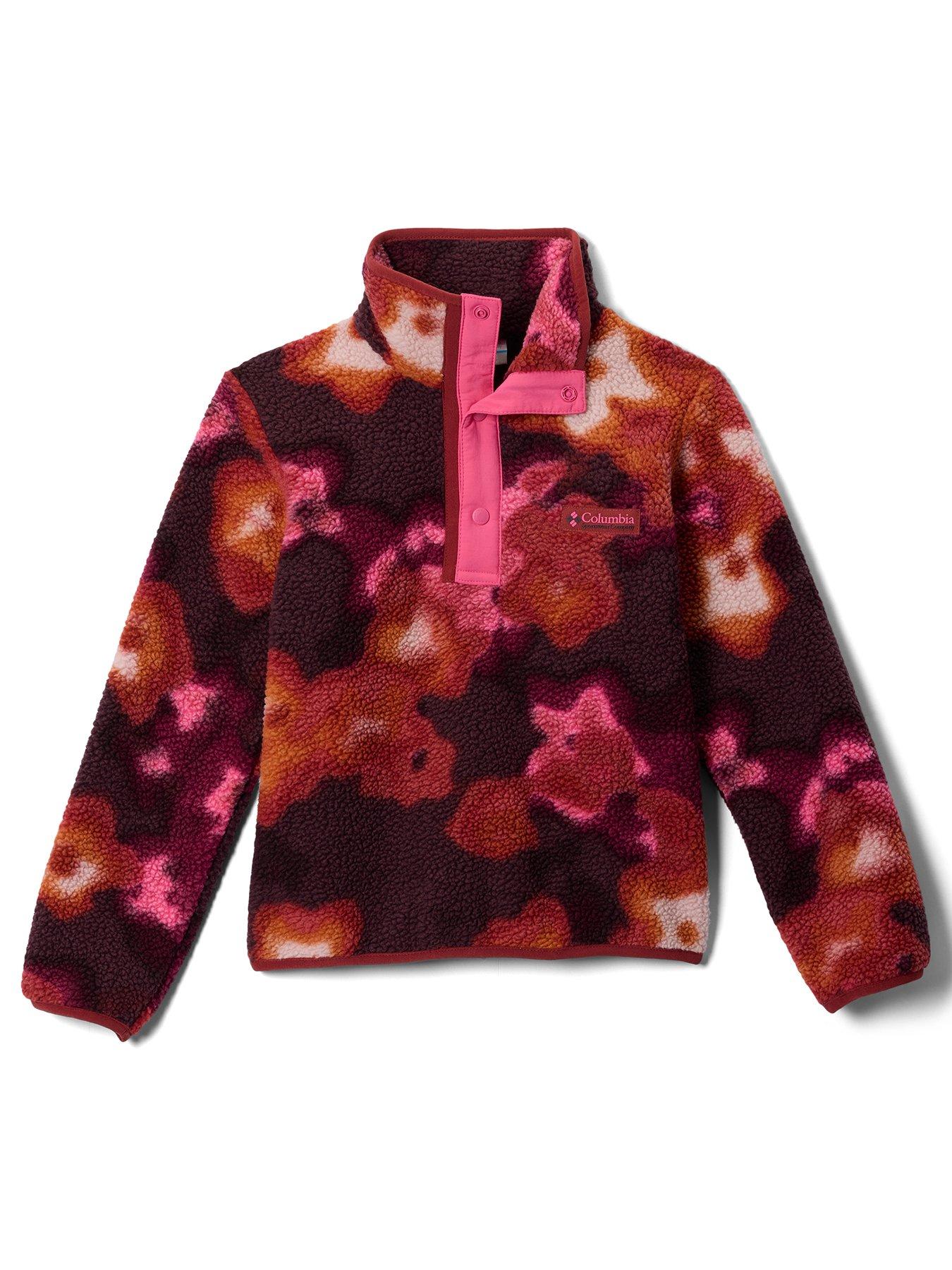 Image 1 of 2 of Columbia Girls Helvetia II Printed Half-Snap Fleece - Pink