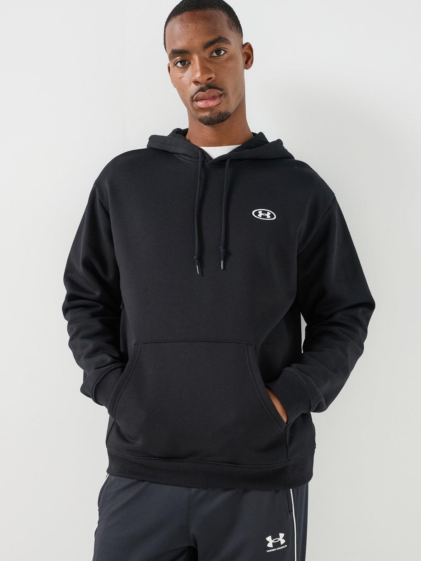 UNDER ARMOUR Men's Training Rival Fleece Pullover Hoodie - Black
