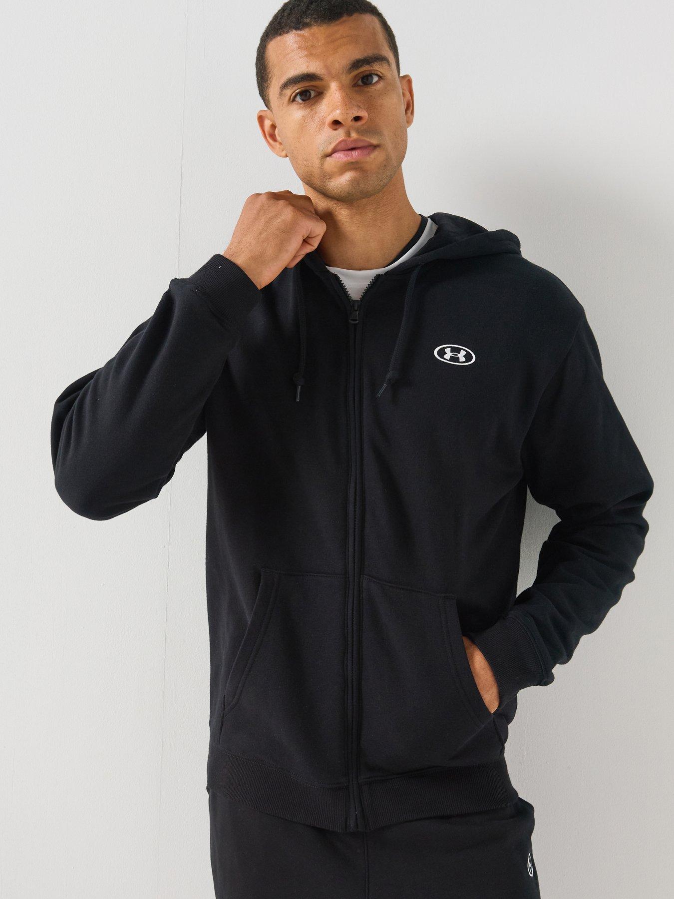UNDER ARMOUR Men's Rival Fleece Full Zip Hoodie - Black
