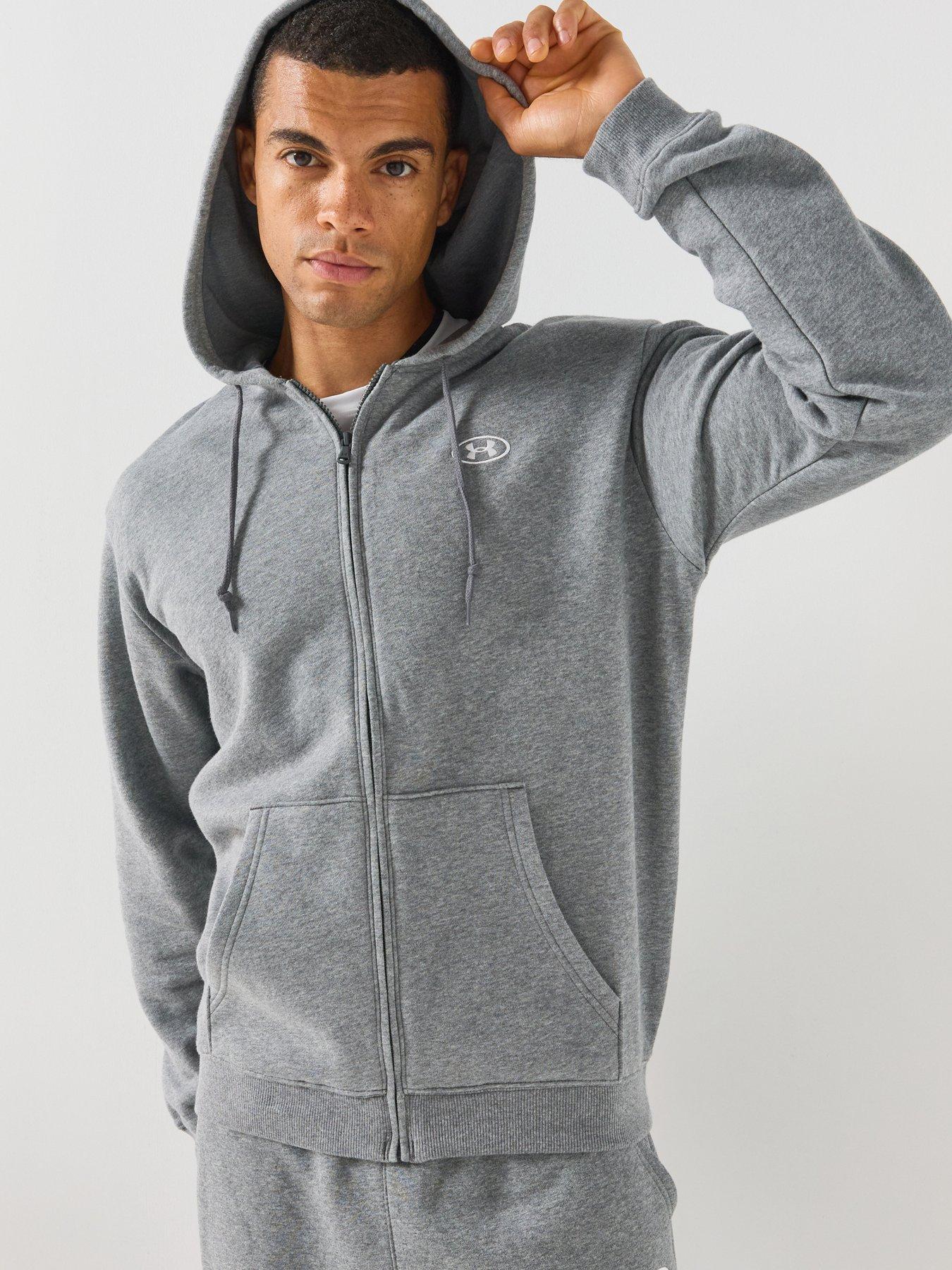UNDER ARMOUR Men's Rival Fleece Full Zip Hoodie - Grey