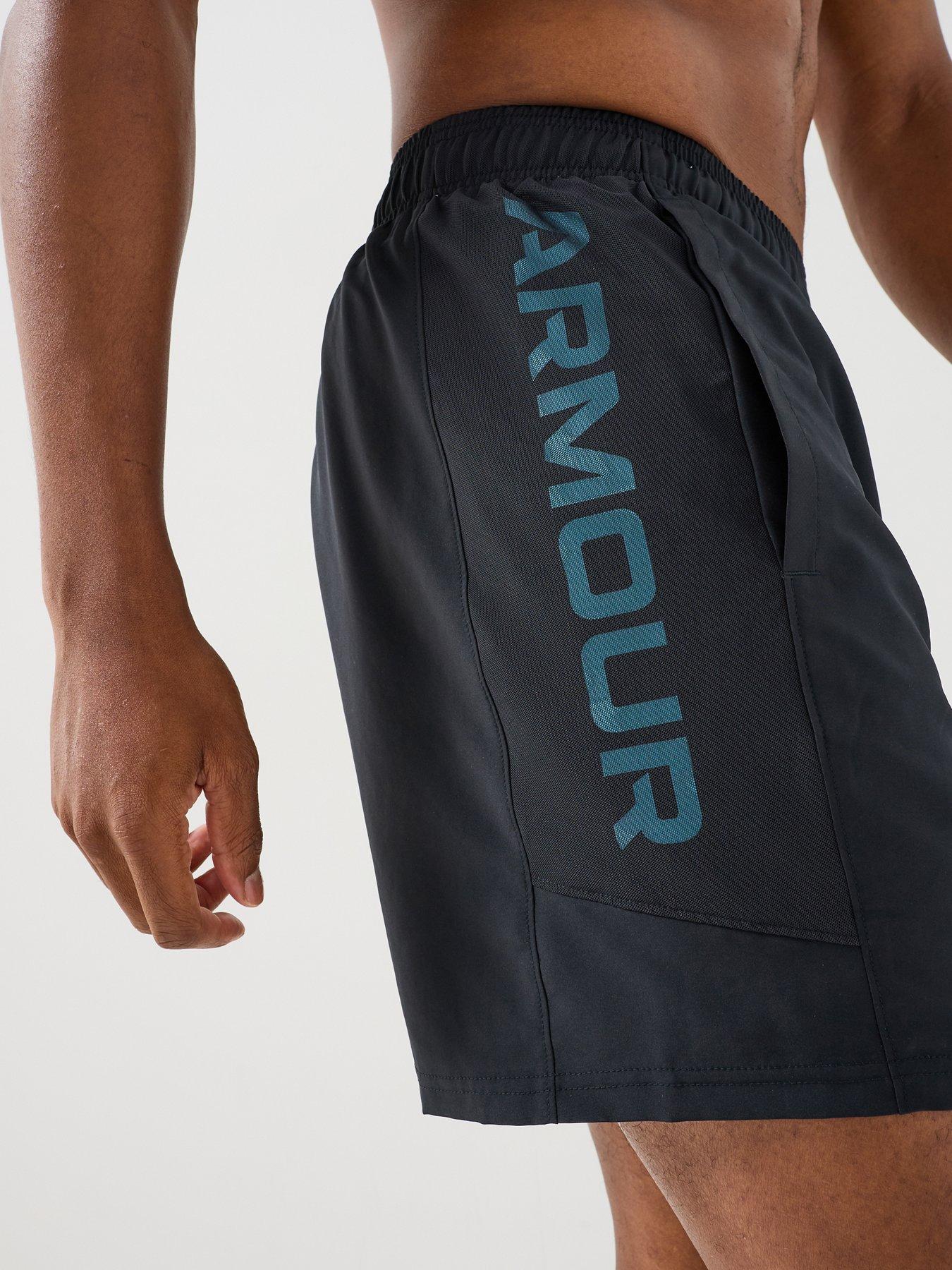 Image 6 of 6 of UNDER ARMOUR Men's Tech Utility Shorts - Black / Fresco Blue