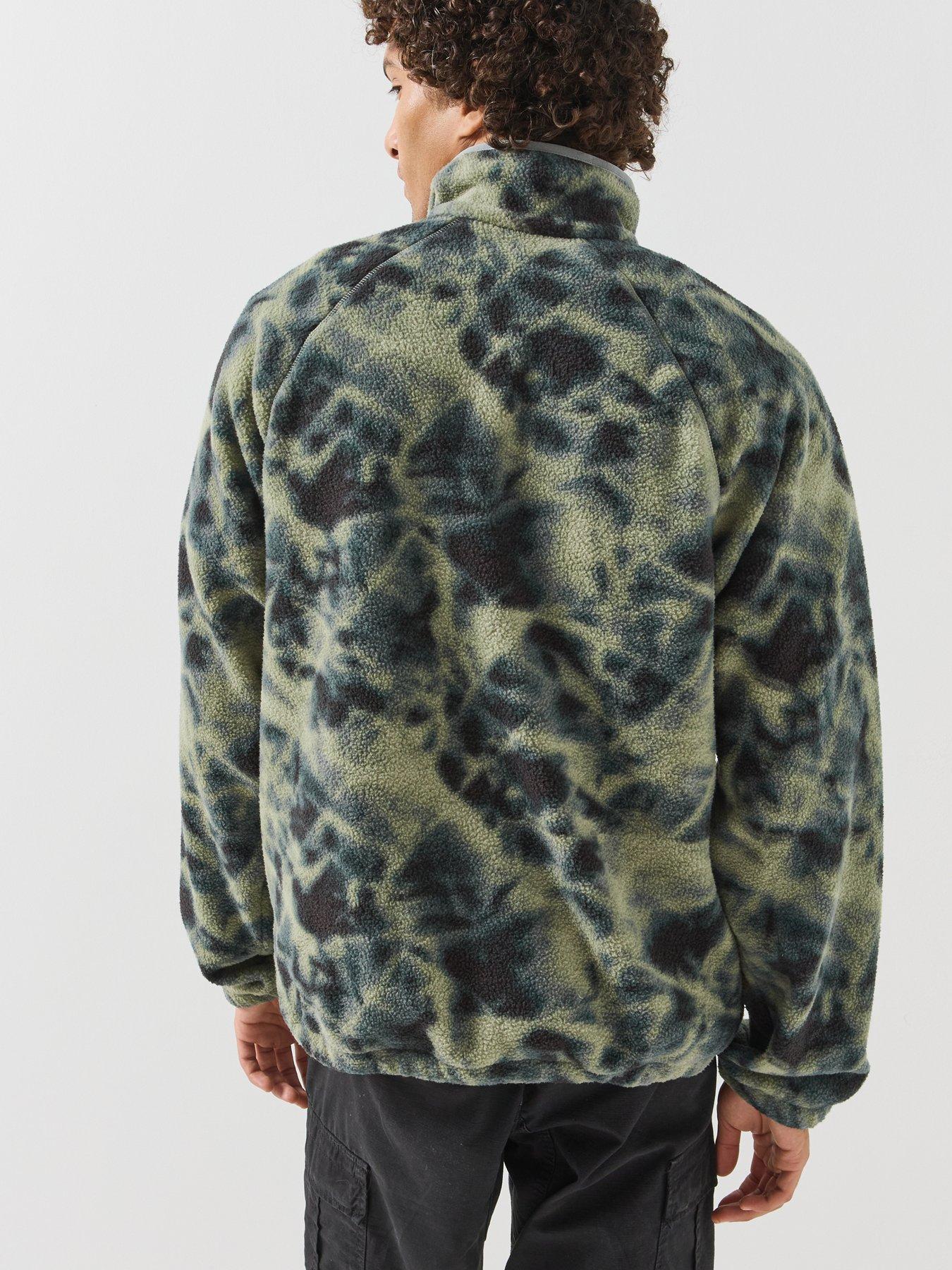 Image 2 of 6 of Columbia Mens Timber Crest Printed Half Zip Fleece - Green