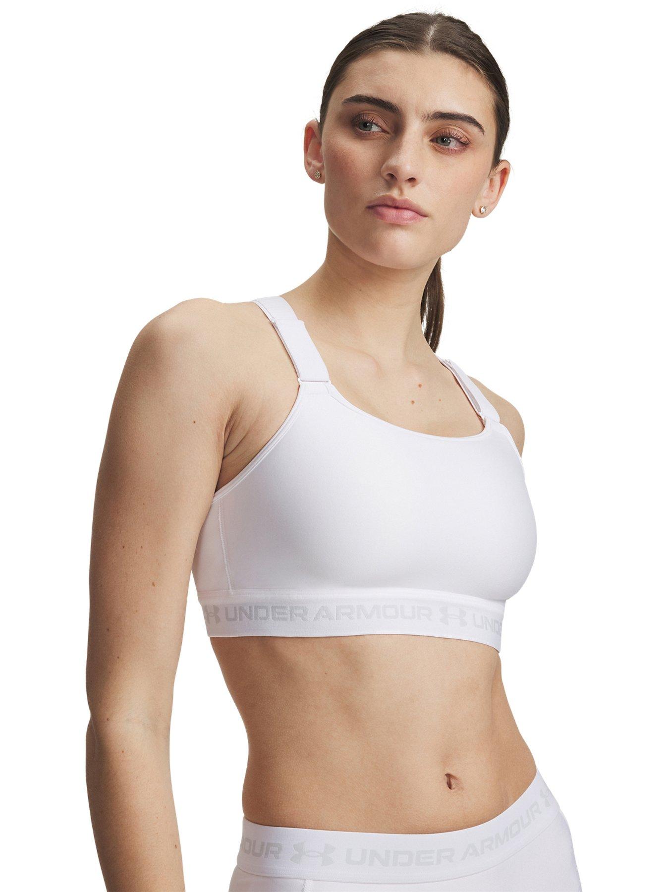 Under Armour Womens High-Impact Adjustable Straps Racerback Sports Bra - White