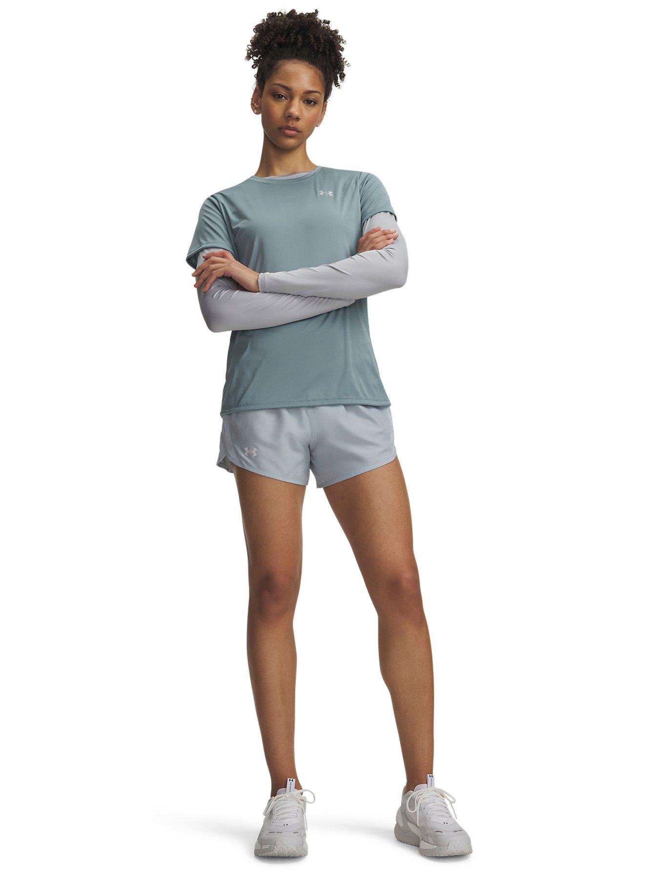 Image 3 of 3 of UNDER ARMOUR Women's Fly By 3 Inch Short - Blue Fog / Reflective