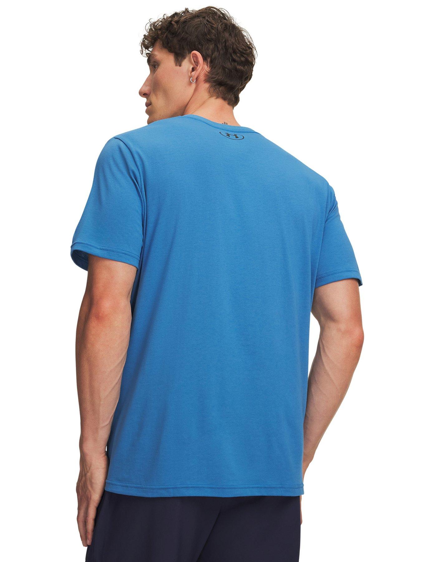 Image 2 of 3 of UNDER ARMOUR Men's Left Chest Logo Short Sleeve T-Shirt - Aegean Blue