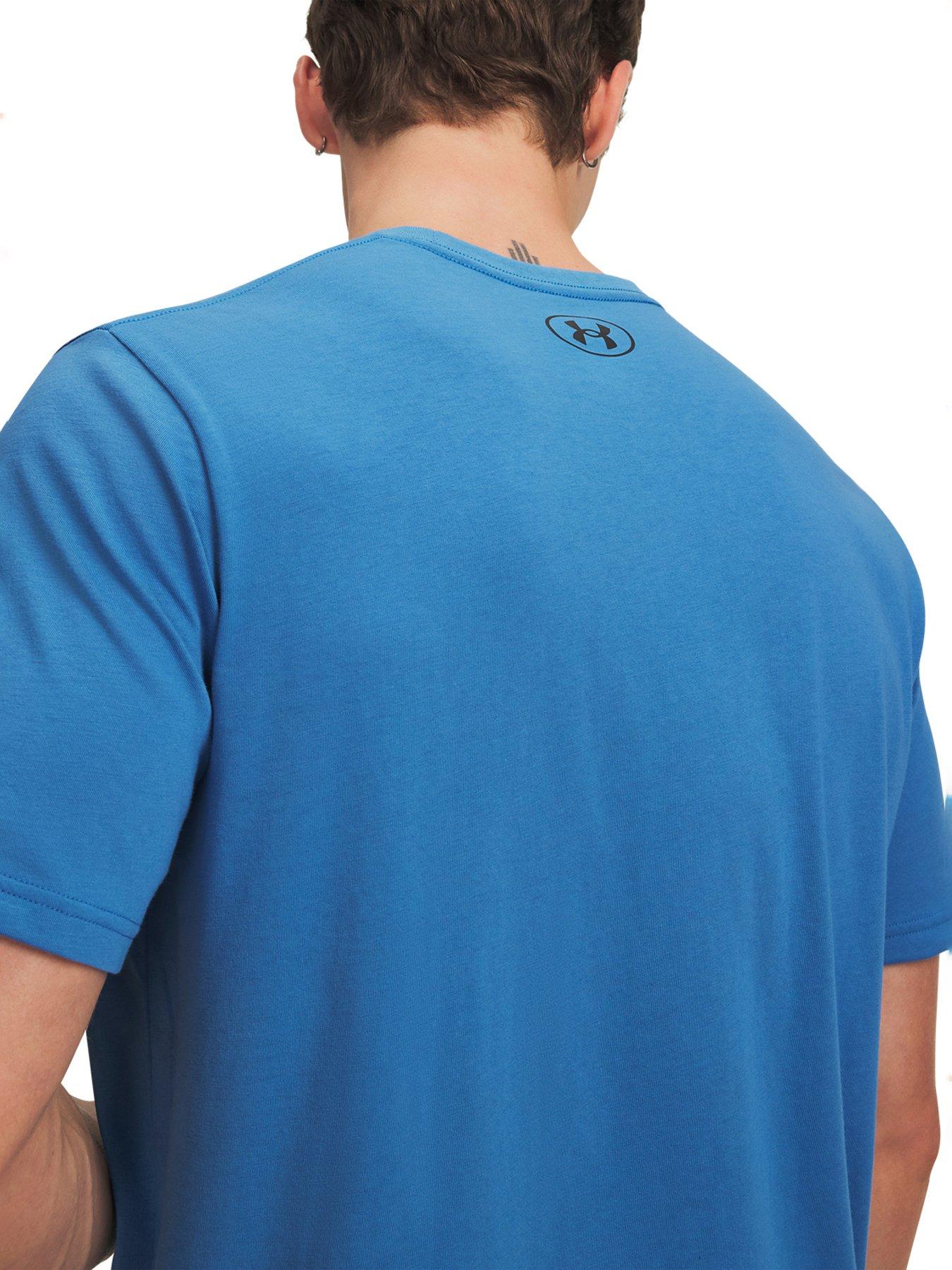 Image 3 of 3 of UNDER ARMOUR Men's Left Chest Logo Short Sleeve T-Shirt - Aegean Blue