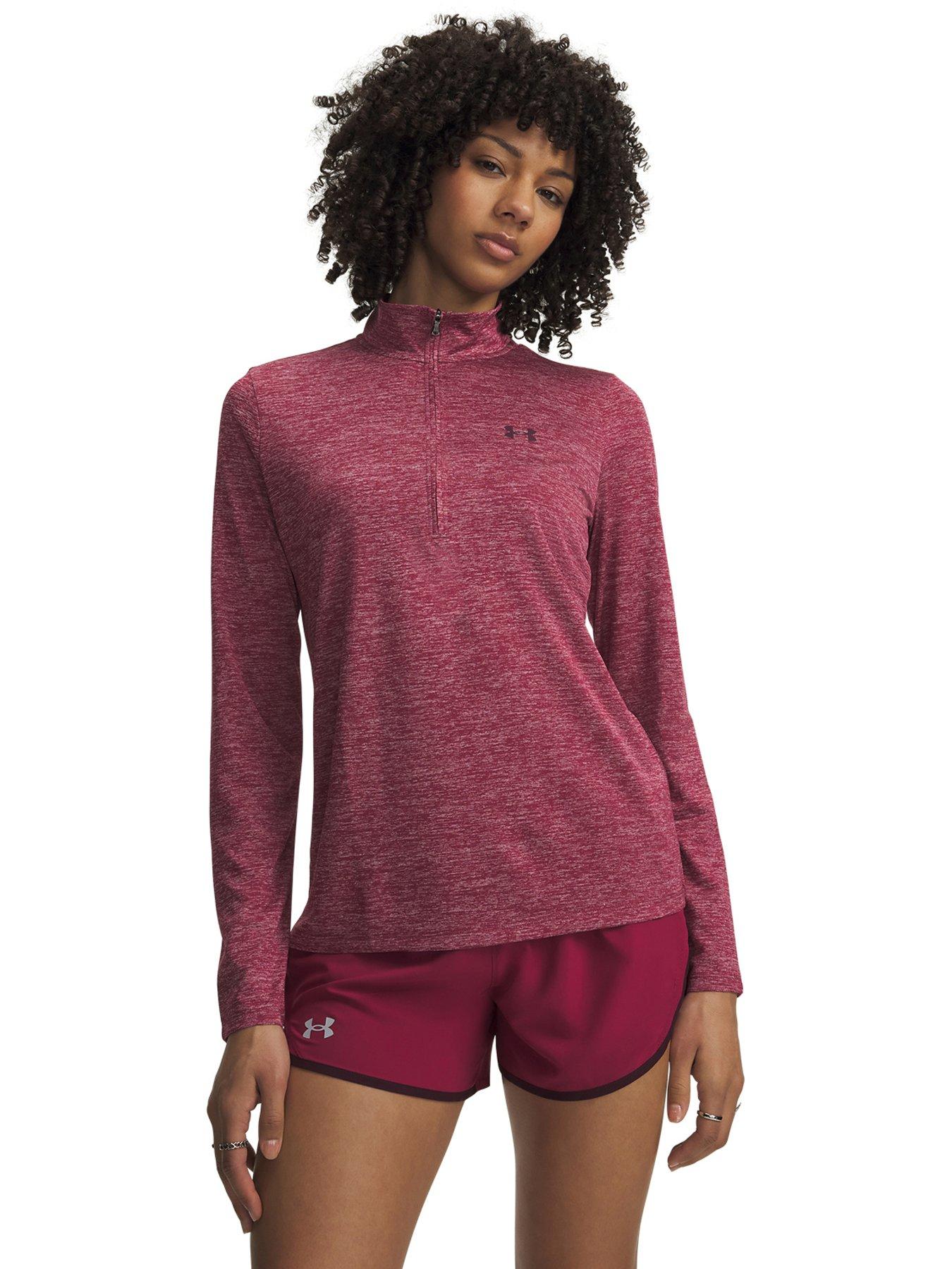 UNDER ARMOUR Womens Training Tech 1/2 Zip - Red