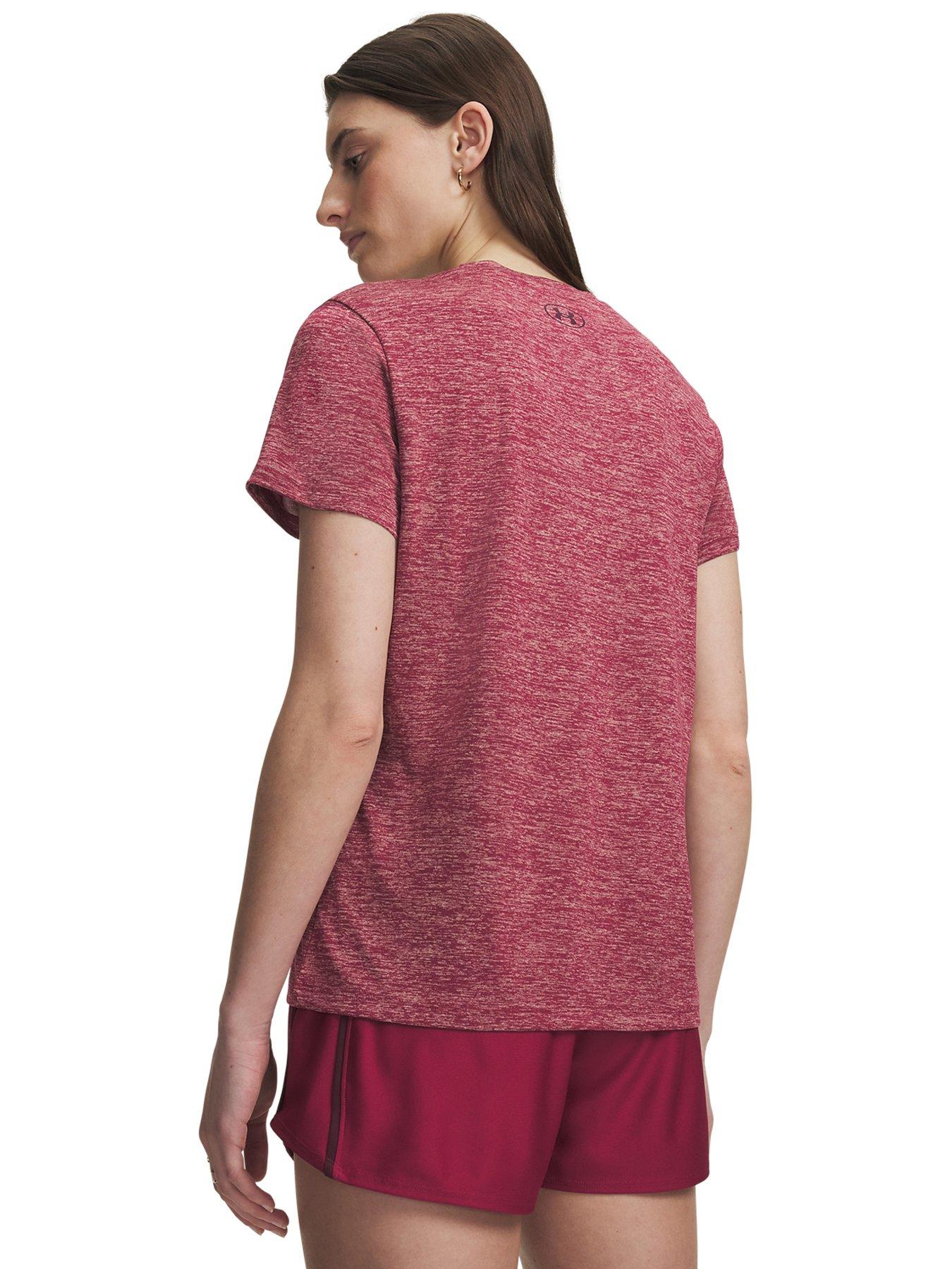 Image 2 of 3 of UNDER ARMOUR Womens Training Tech T-shirt V Neck - Red