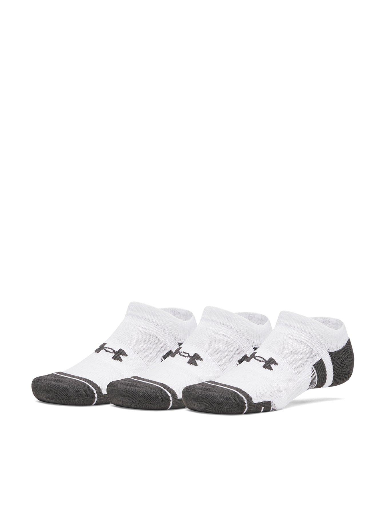 Image 1 of 3 of UNDER ARMOUR Unisex Training Tech 3 Pack No Show Socks - White