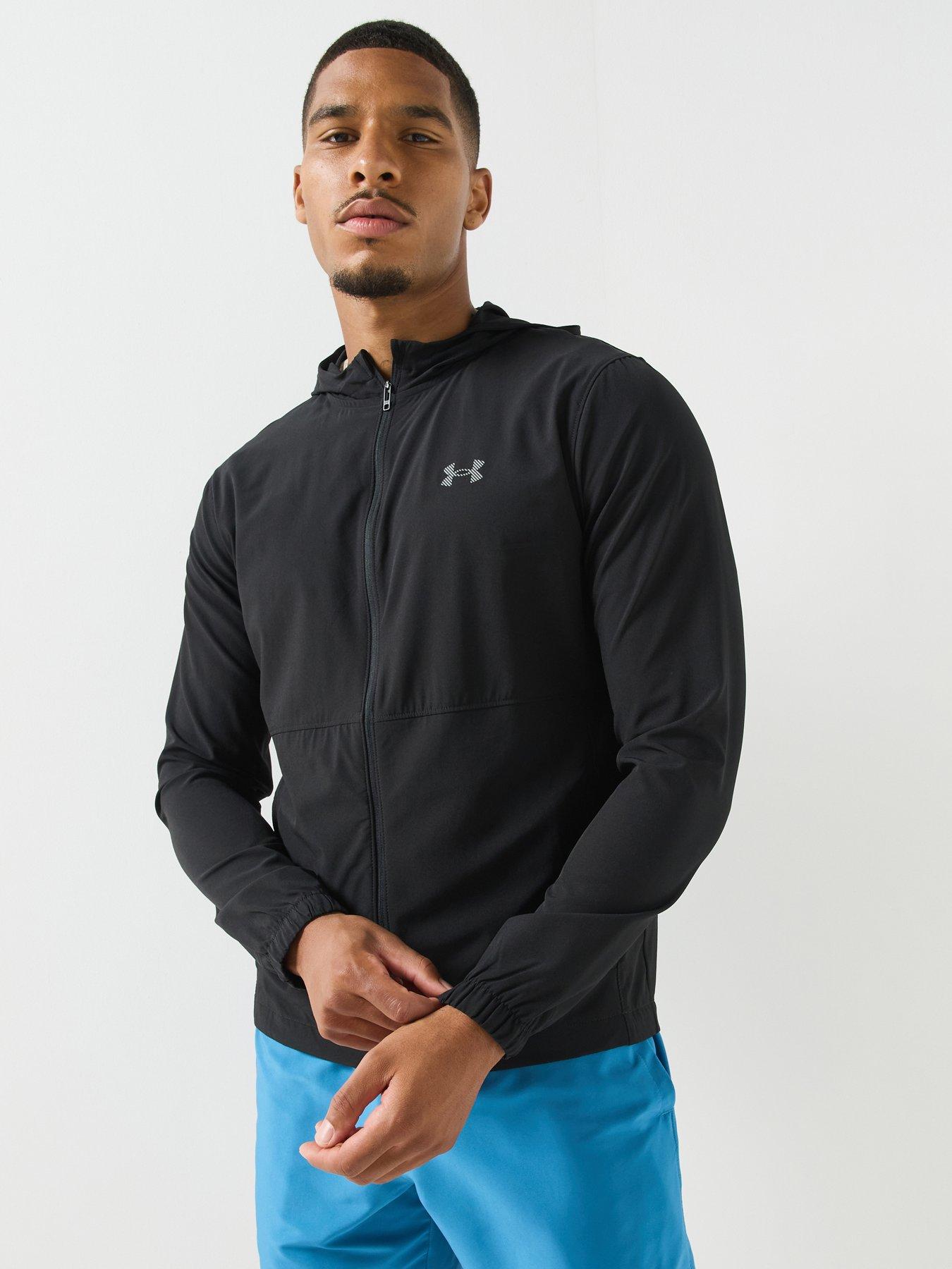 UNDER ARMOUR Mens Running Velociti Hooded Jacket - Black