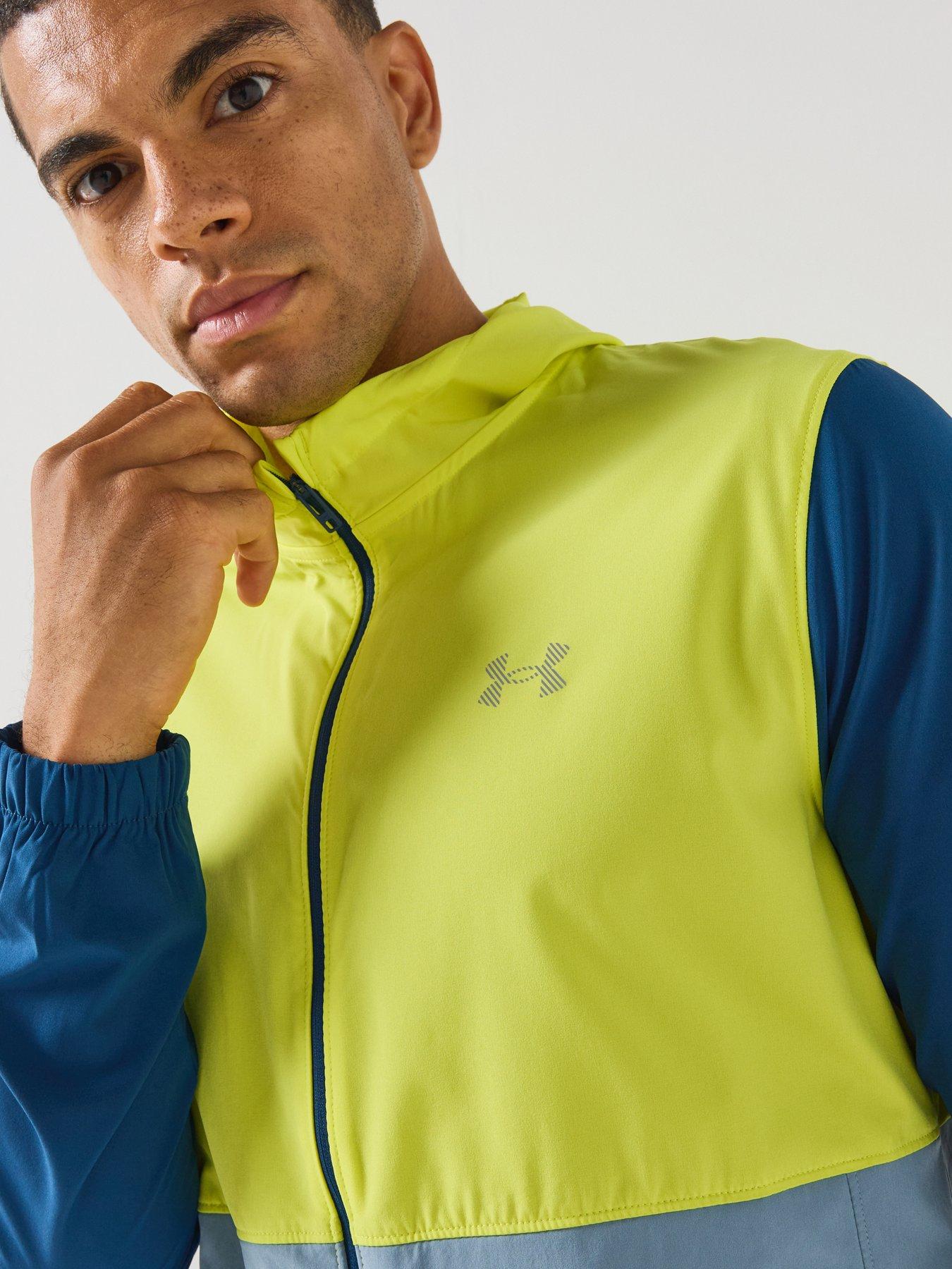 Image 4 of 6 of UNDER ARMOUR Men's Velociti Hooded Jacket - Blackout Navy / Flash Light / Reflective