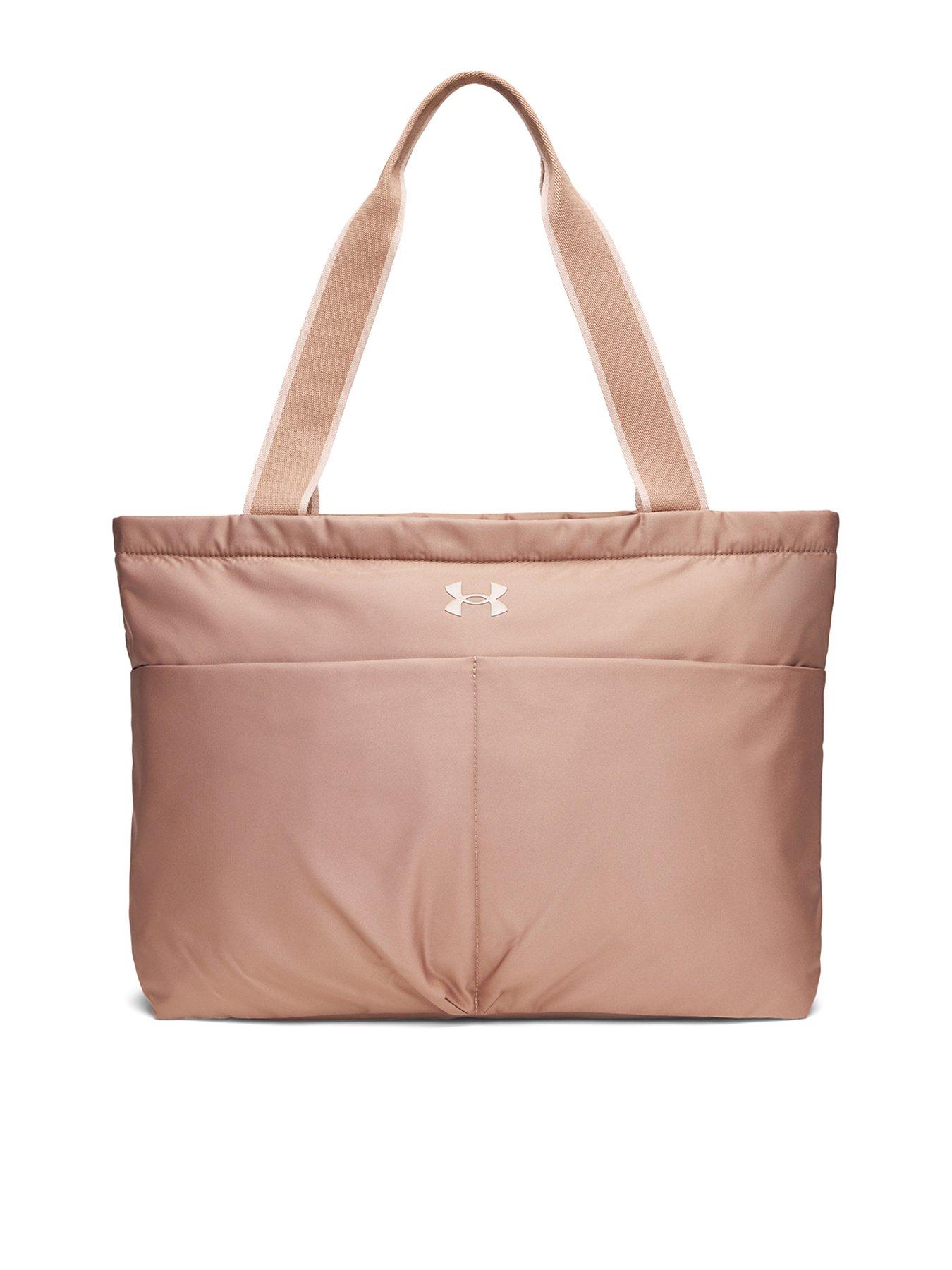 Image 1 of 5 of UNDER ARMOUR Womens Water-Resistant Zip Top Phone Pocket Tote Bag - Beige
