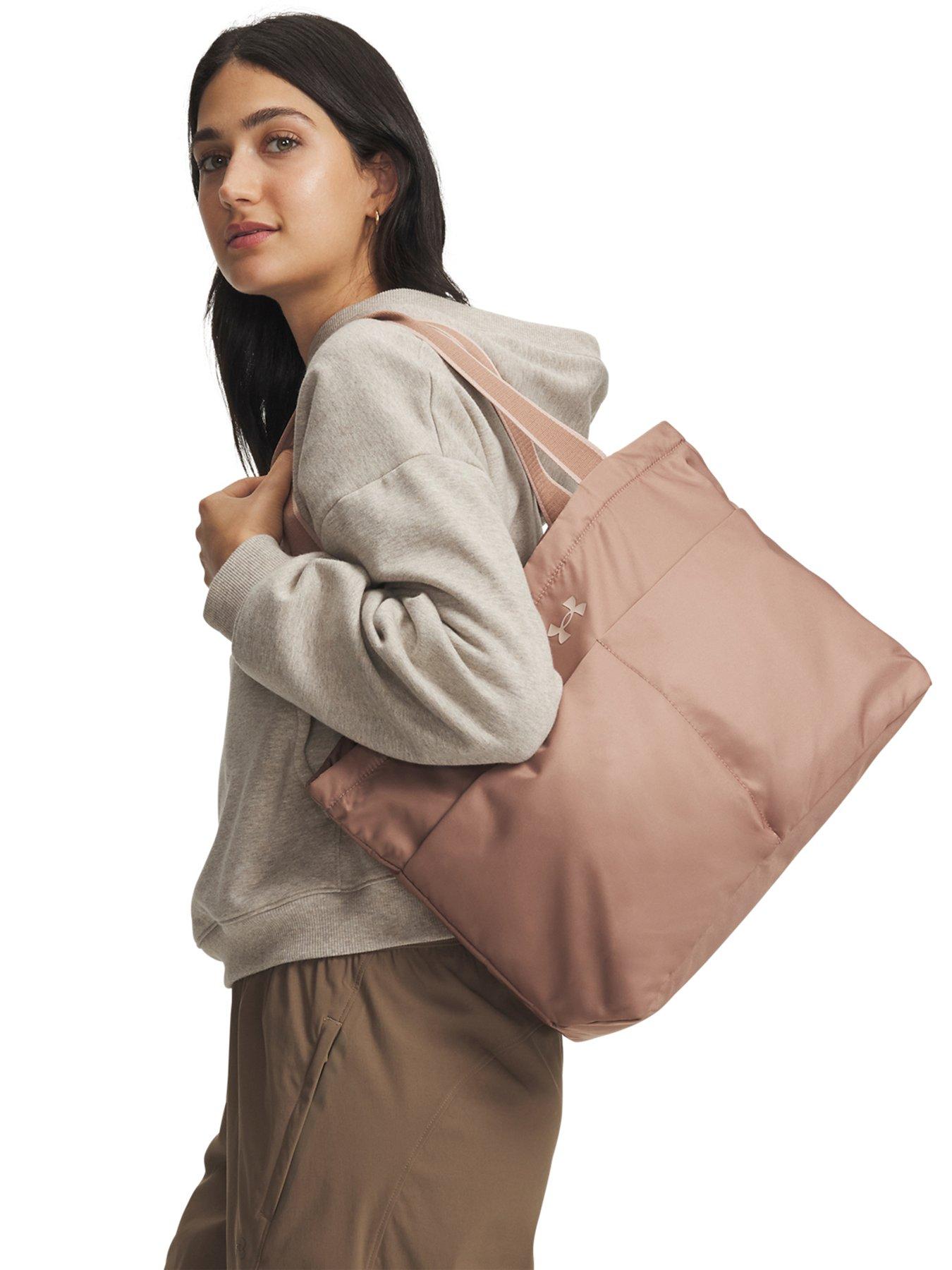 Image 2 of 5 of UNDER ARMOUR Womens Water-Resistant Zip Top Phone Pocket Tote Bag - Beige
