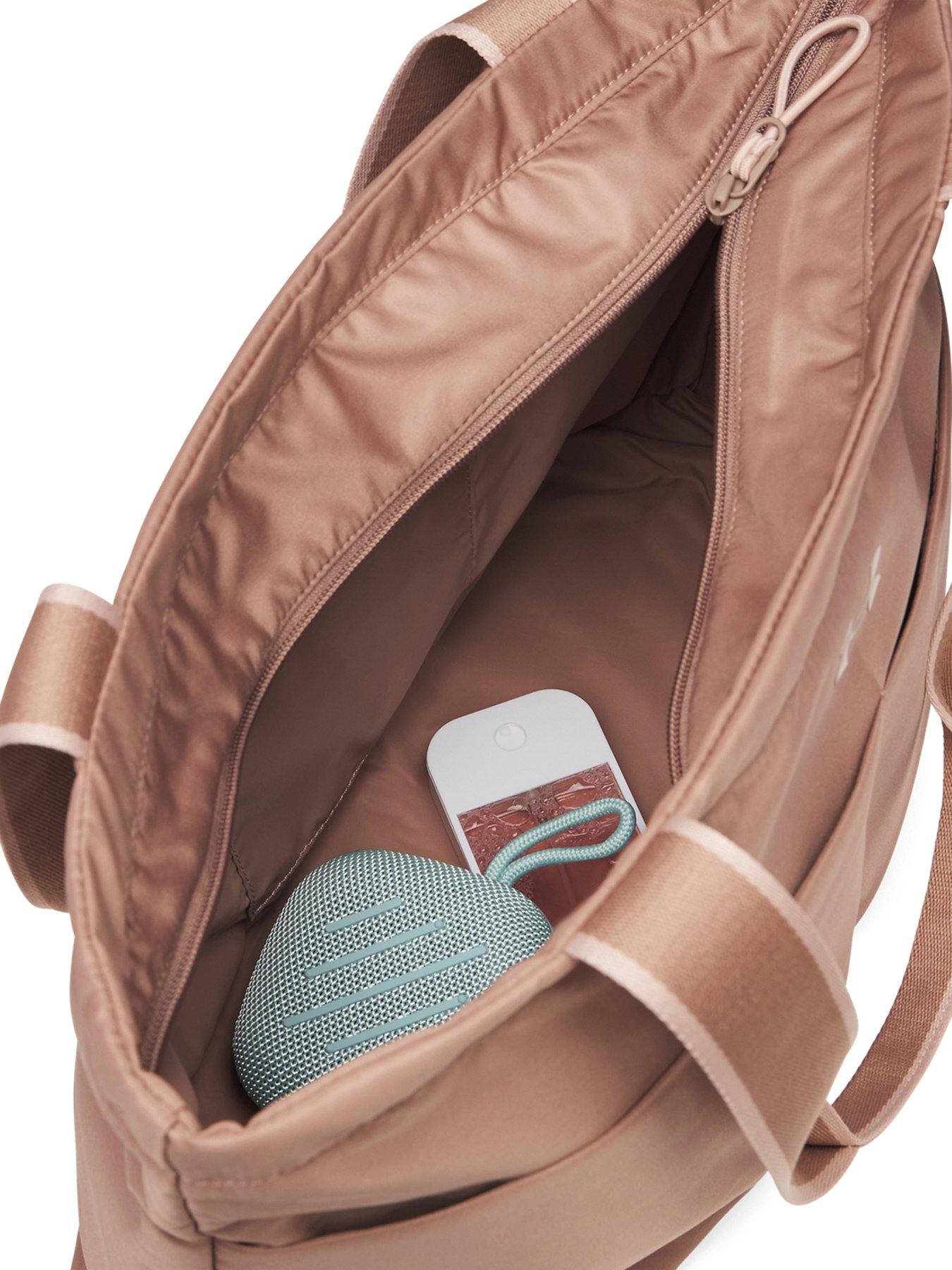 Image 4 of 5 of UNDER ARMOUR Womens Water-Resistant Zip Top Phone Pocket Tote Bag - Beige