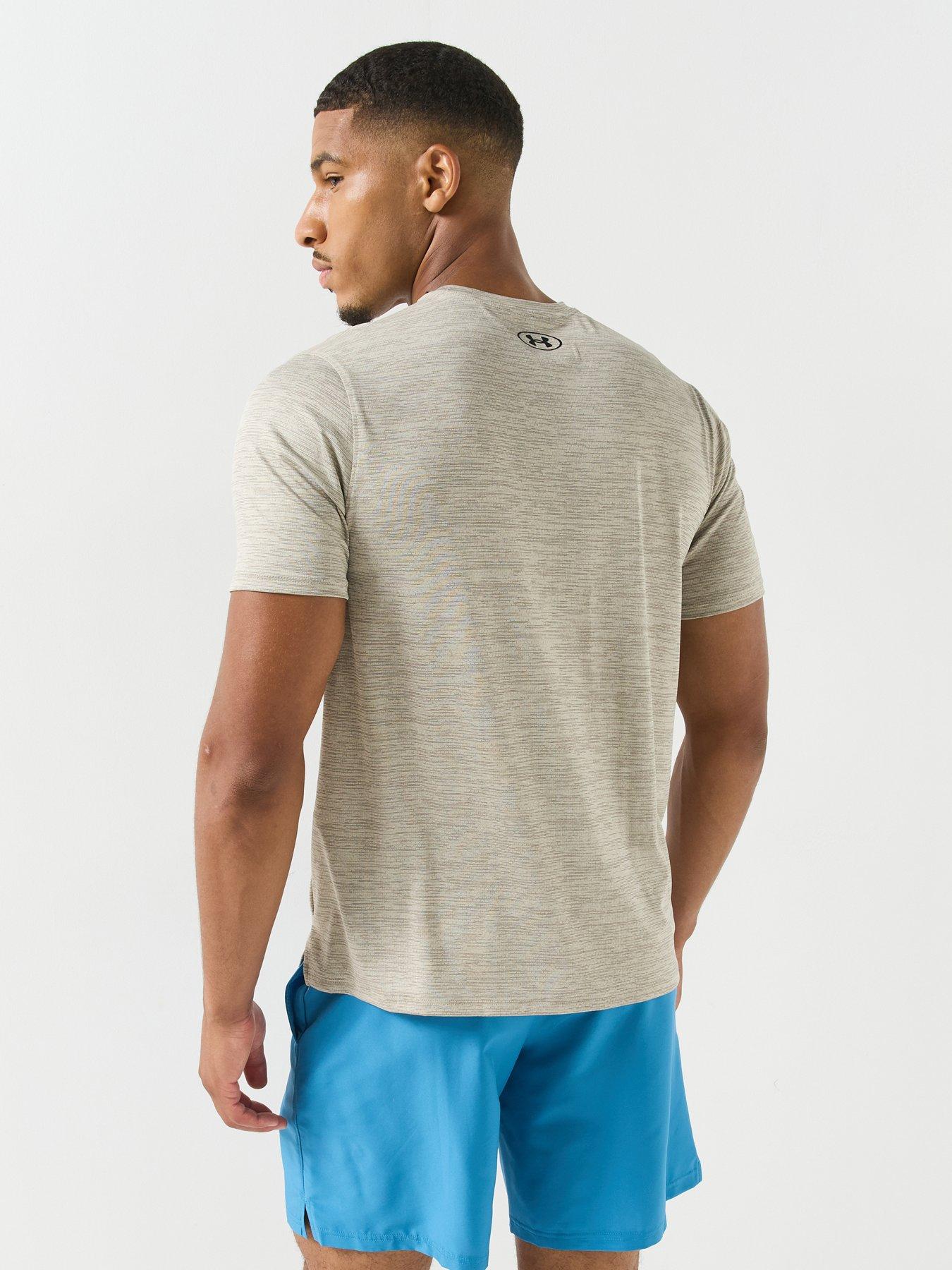 Image 2 of 5 of UNDER ARMOUR Mens Training Tech Vent T-shirt - Beige