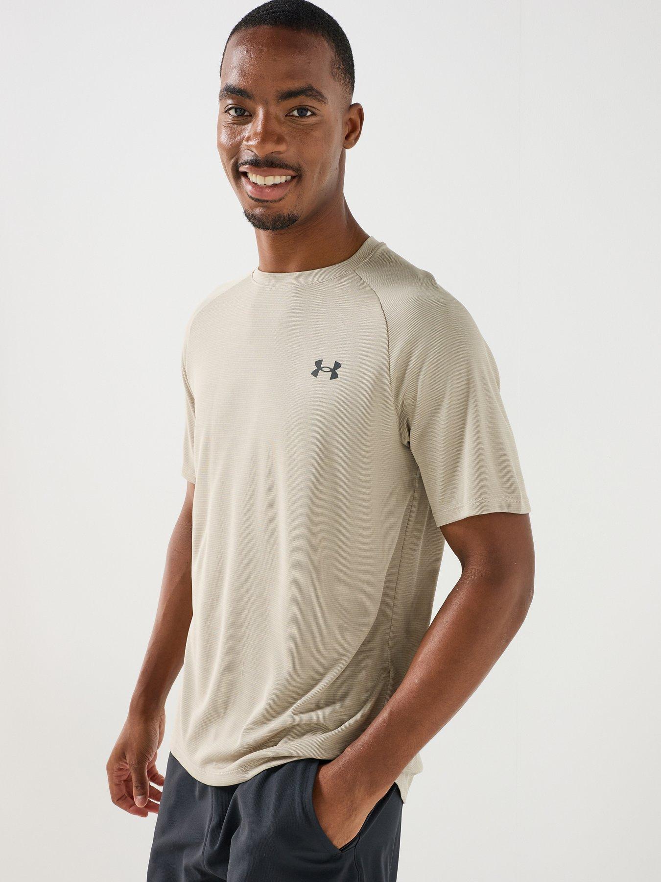 Under Armour Men's Tech Textured Short Sleeve Training T-Shirt - Beige