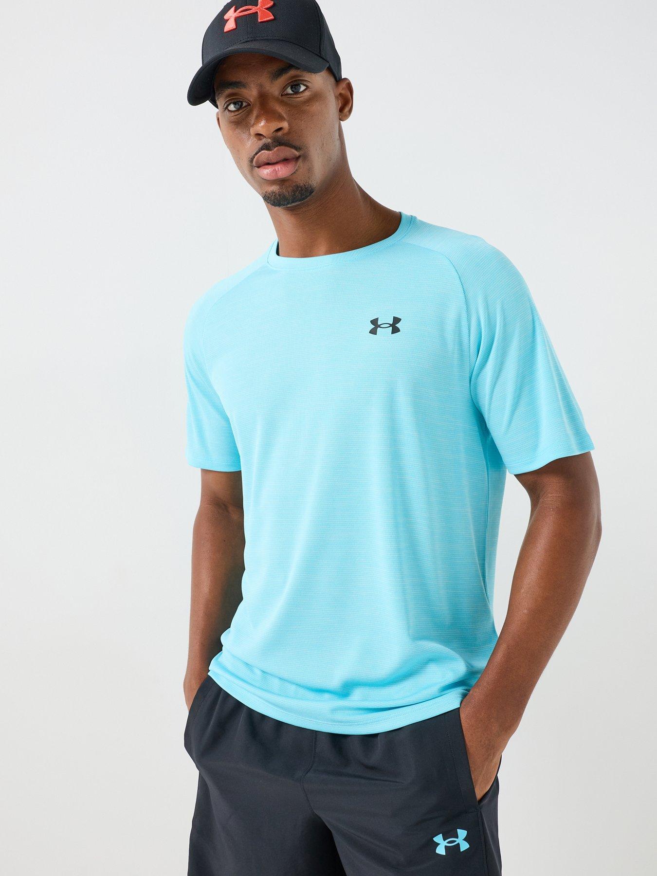 Image 1 of 5 of UNDER ARMOUR Mens Training Tech Textured T-Shirt - Blue