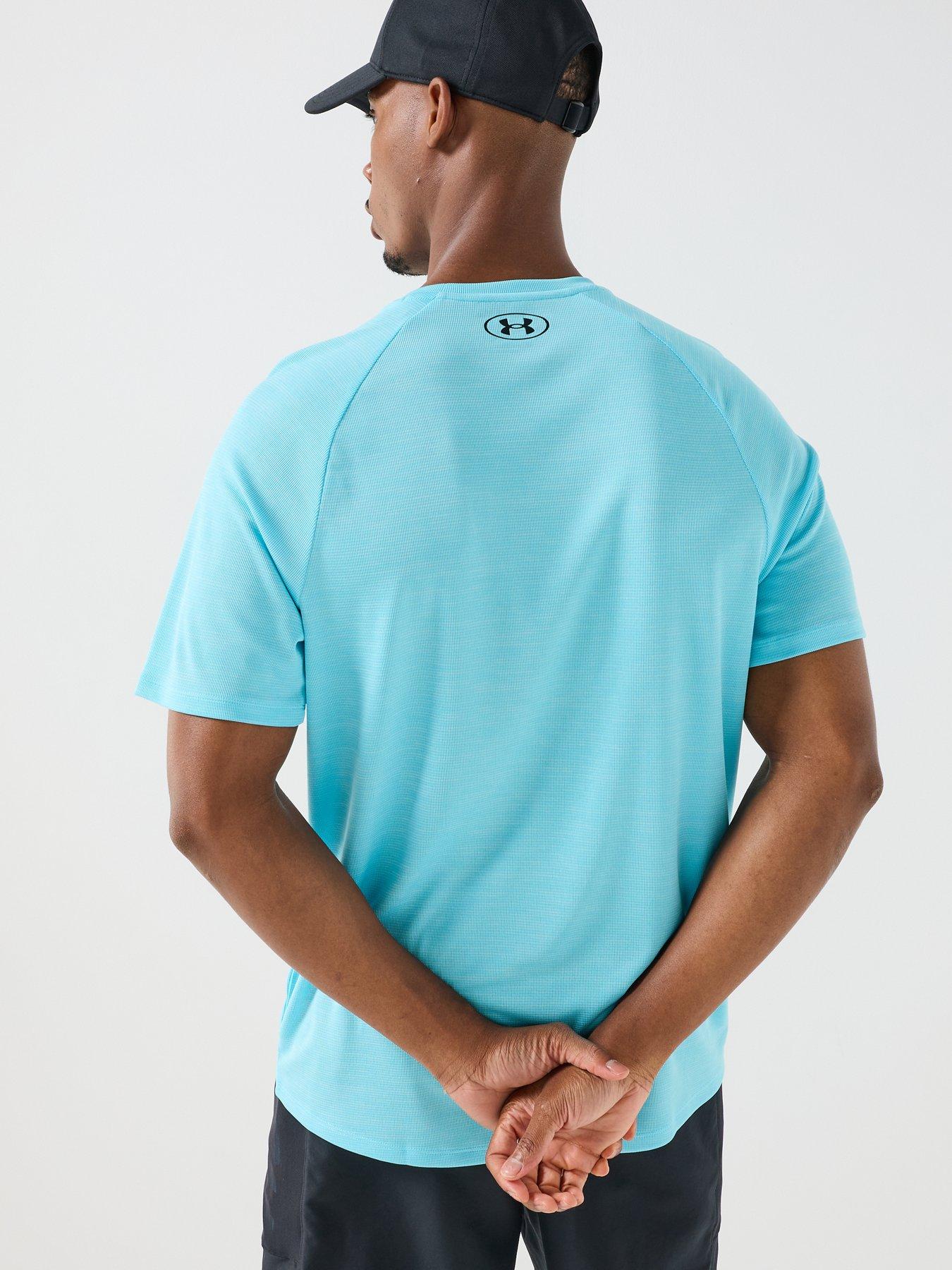 Image 2 of 5 of UNDER ARMOUR Mens Training Tech Textured T-Shirt - Blue