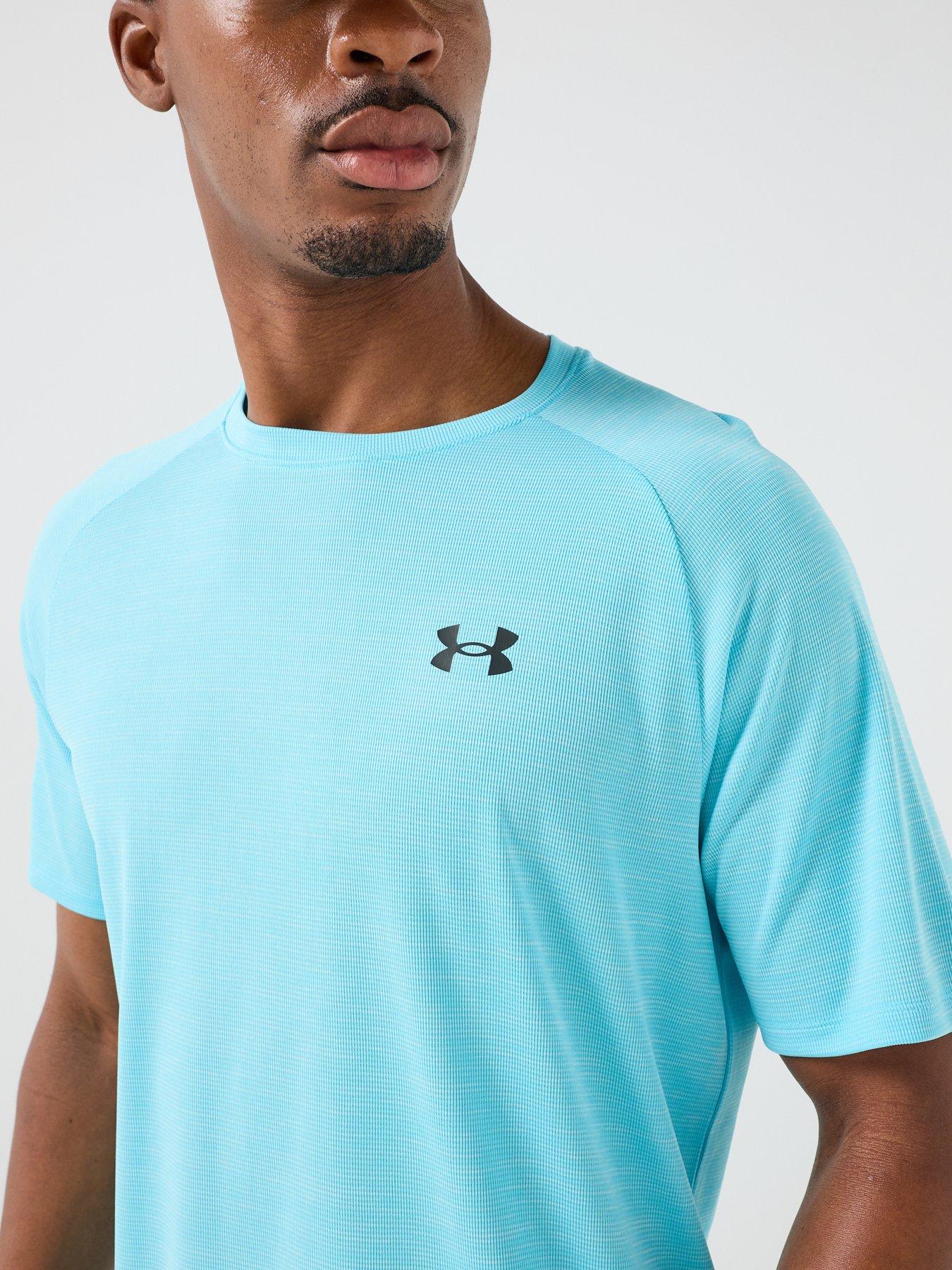 Image 4 of 5 of UNDER ARMOUR Mens Training Tech Textured T-Shirt - Blue