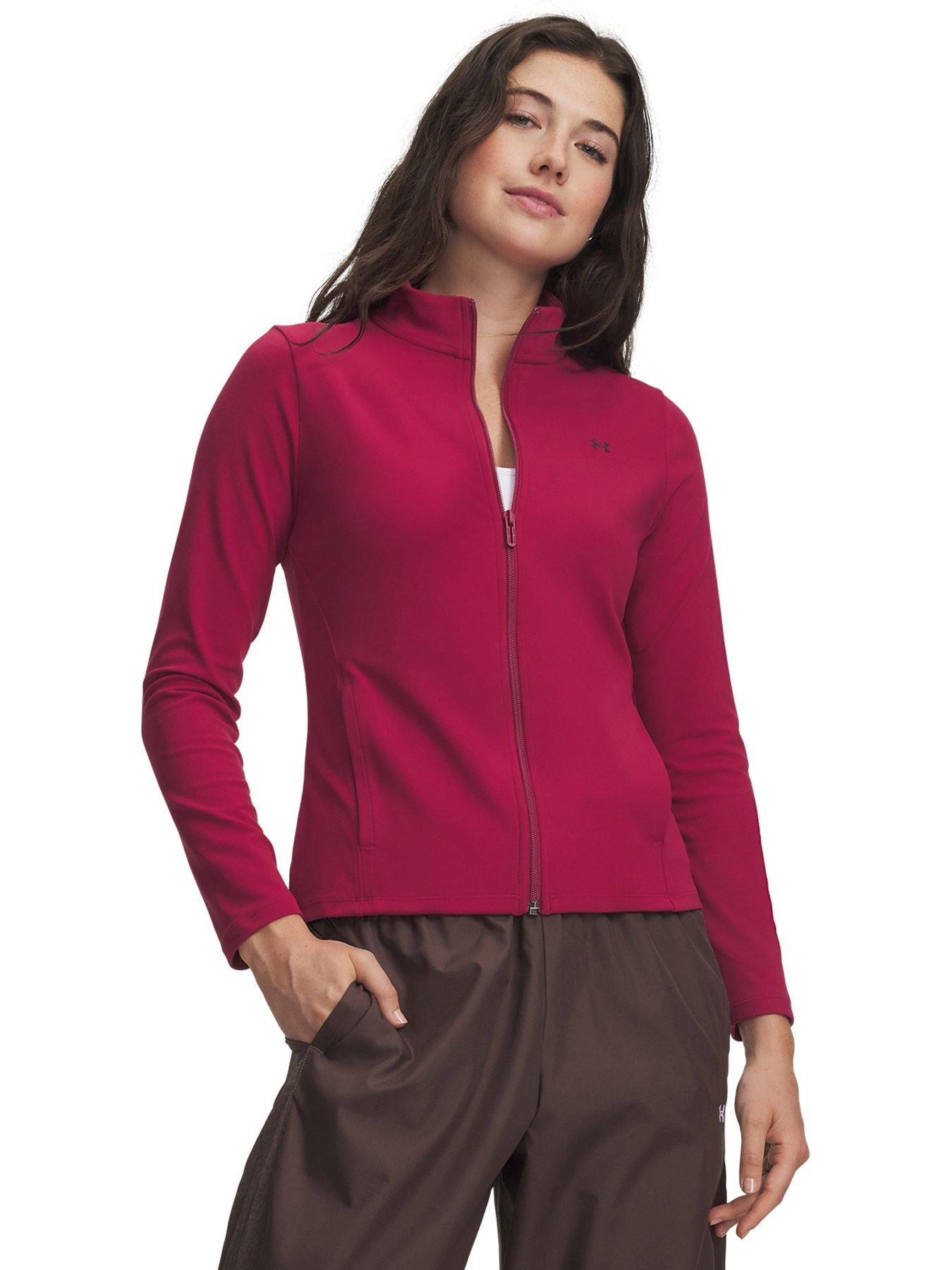 Under Armour Womens Training Motion Full Zip Jacket - Red
