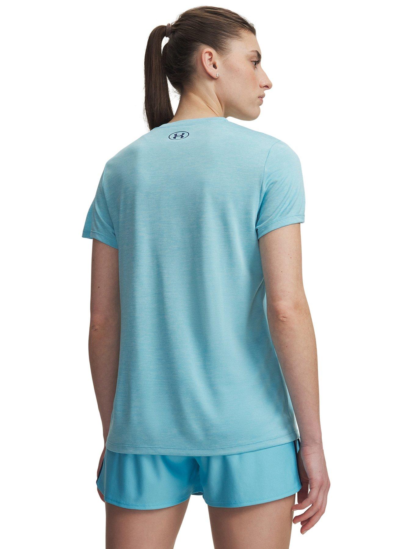 Image 2 of 3 of UNDER ARMOUR Women's Tech Twist Short Sleeve T-Shirt - Fresco Blue / Blackout Navy