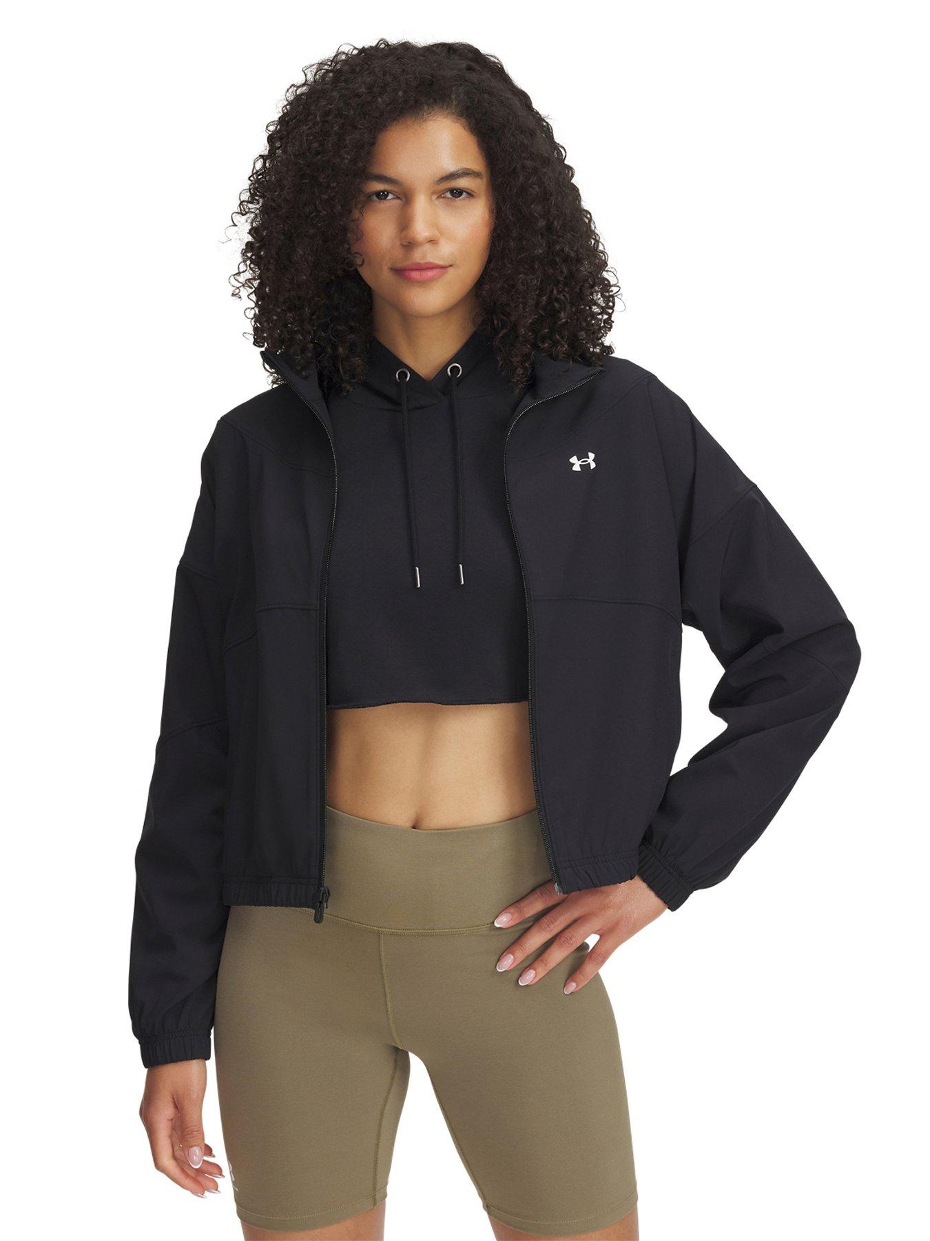 UNDER ARMOUR Womens Training Rival Woven Jacket - Black