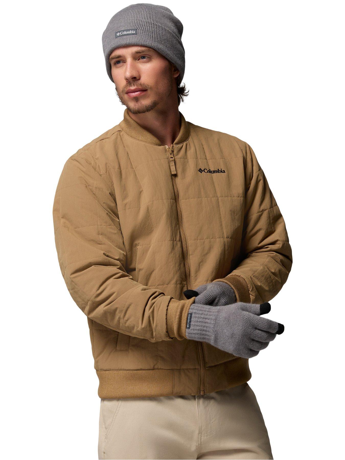 Image 2 of 3 of Columbia Mens CSC Touchscreen Knit Beanie &amp; Gloves Set - Grey