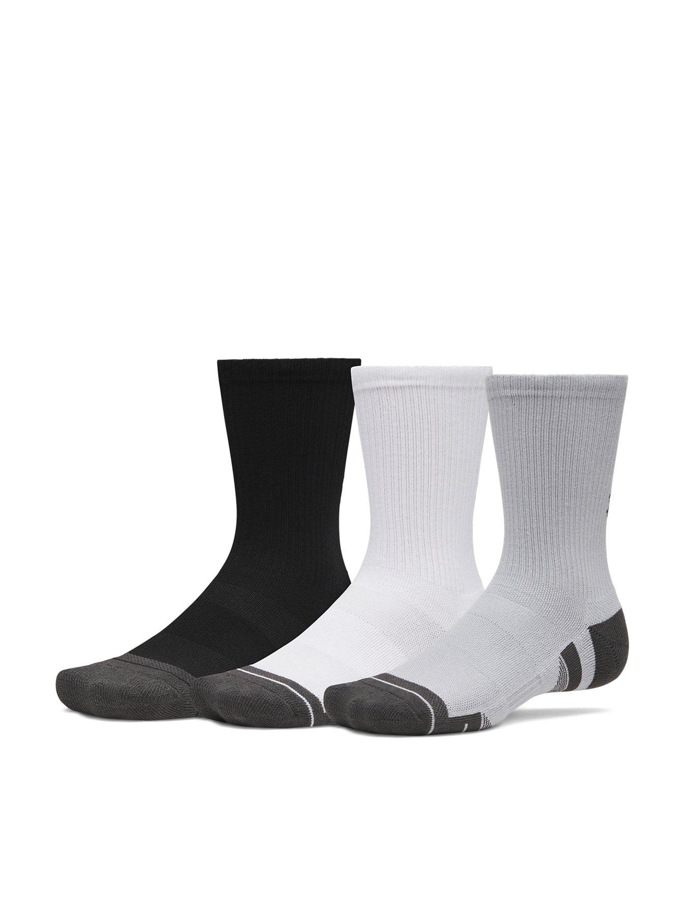 Image 1 of 3 of UNDER ARMOUR Unisex 3 Pack Crew Socks - Mod Gray / Jet Gray