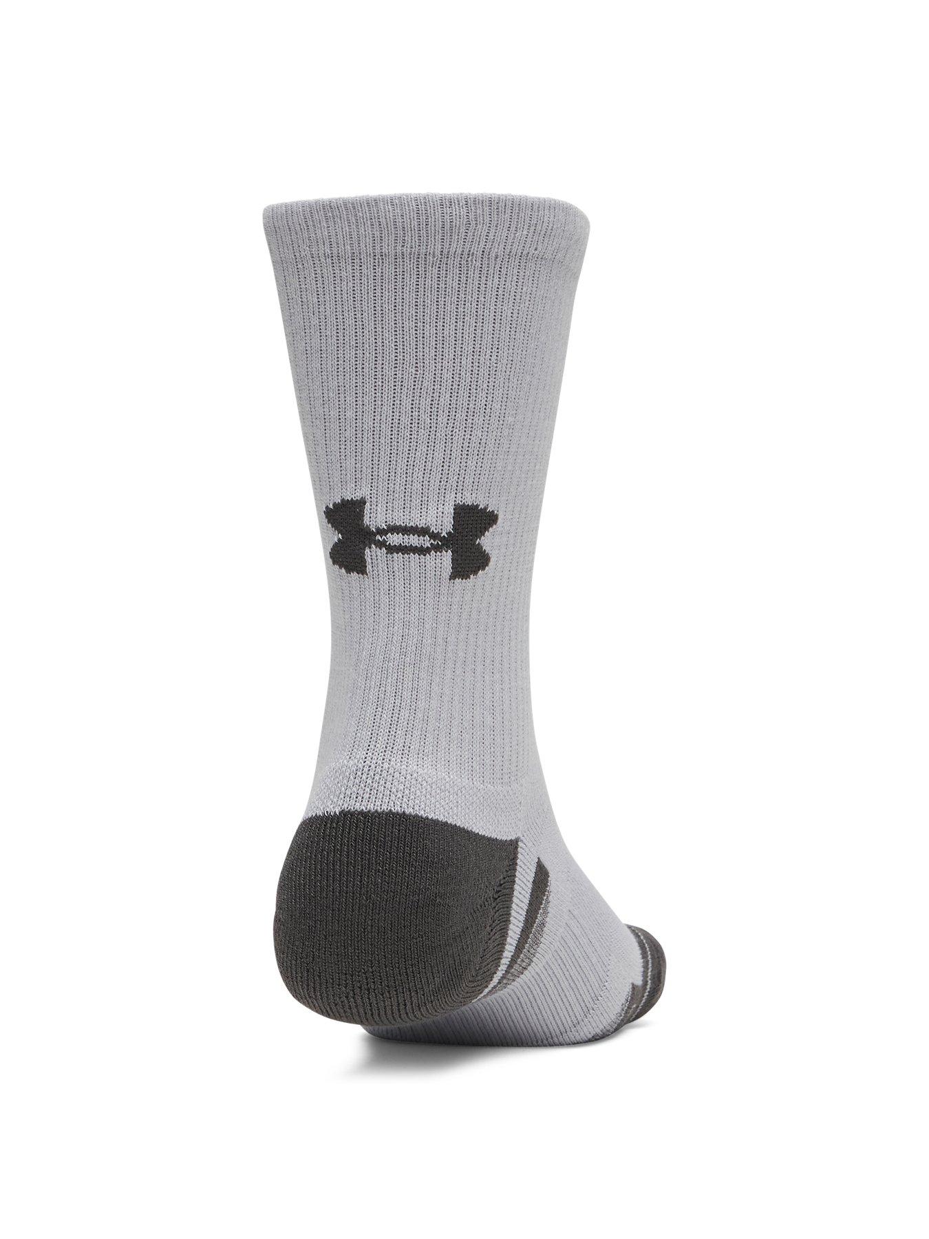 Image 3 of 3 of UNDER ARMOUR Unisex 3 Pack Crew Socks - Mod Gray / Jet Gray