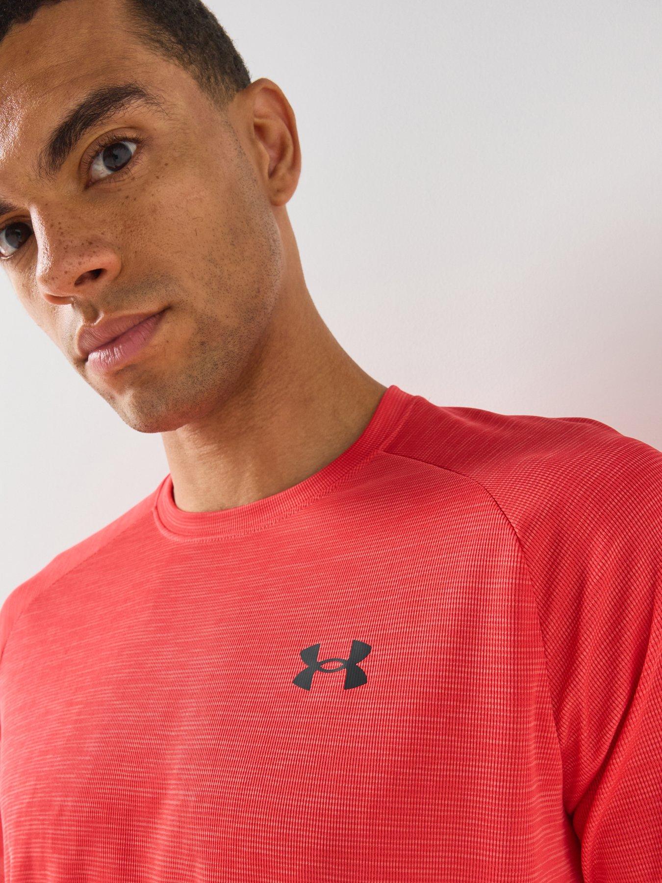 Image 5 of 6 of UNDER ARMOUR Mens Training Tech Textured T-Shirt - Red