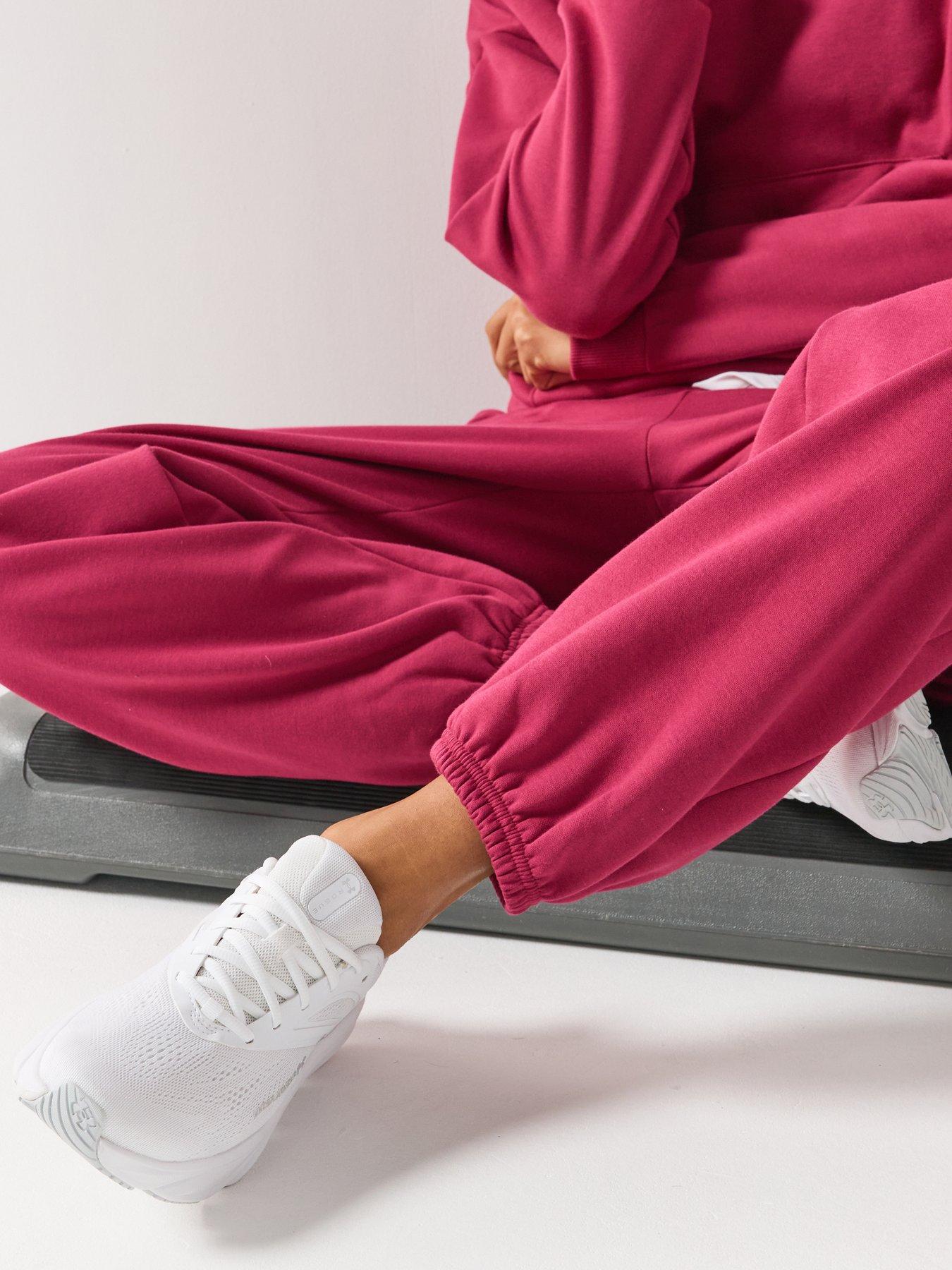 Image 5 of 6 of UNDER ARMOUR Womens Training Icon Fleece Elasticated Jogging Bottoms - Red