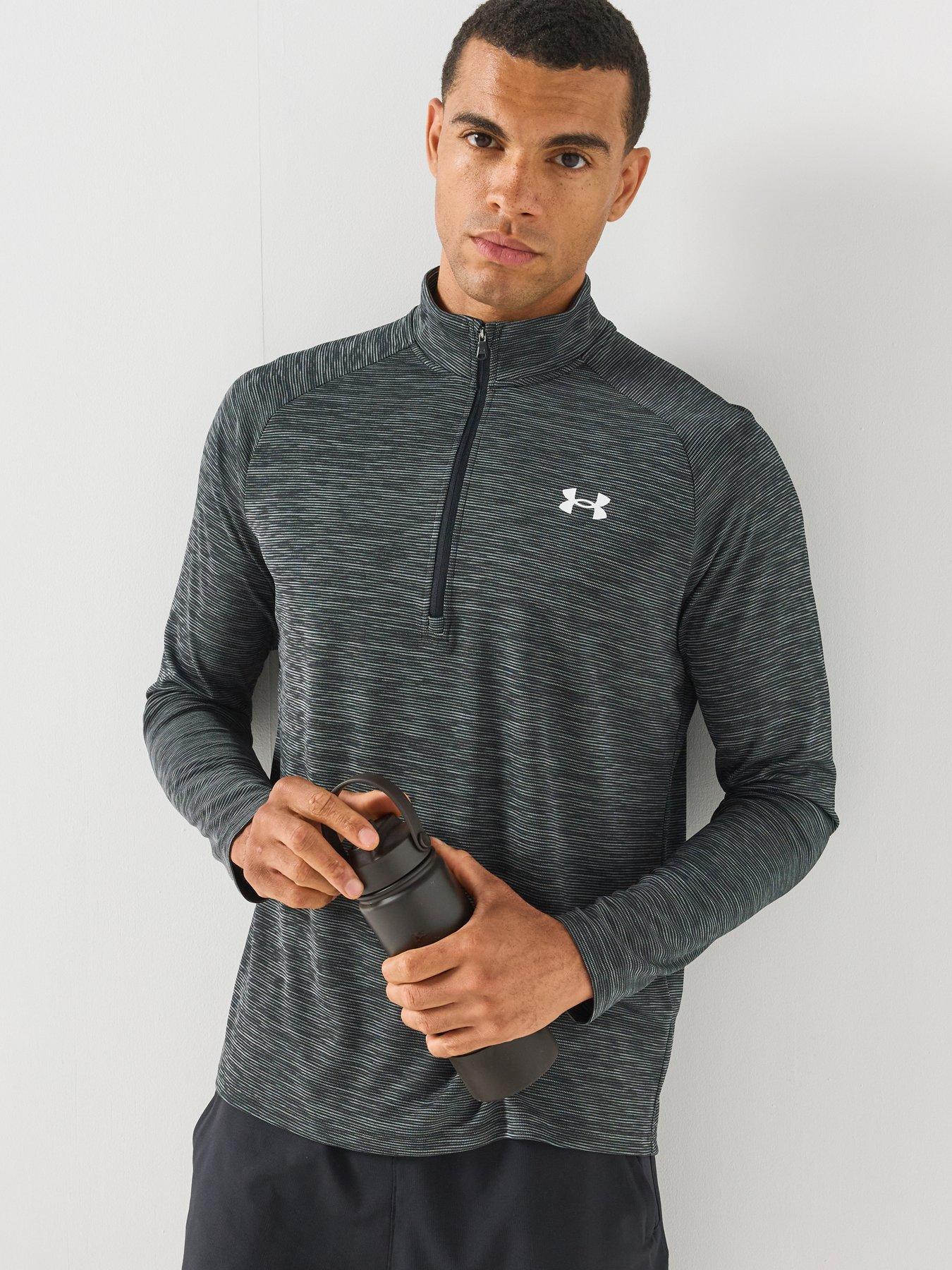 Under Armour Mens Ua Tech Textured Quick-Dry Half Zip Training Top - Black