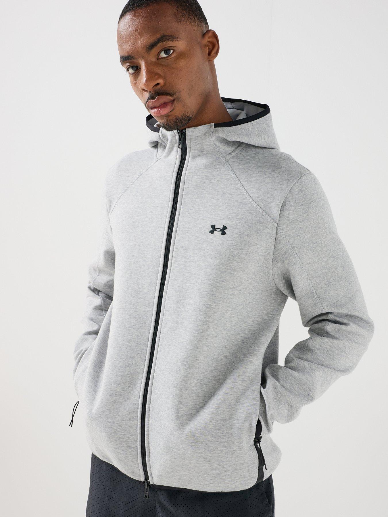 Under Armour Mens Unstoppable Fleece Stretch Full Zip Jacket - Grey
