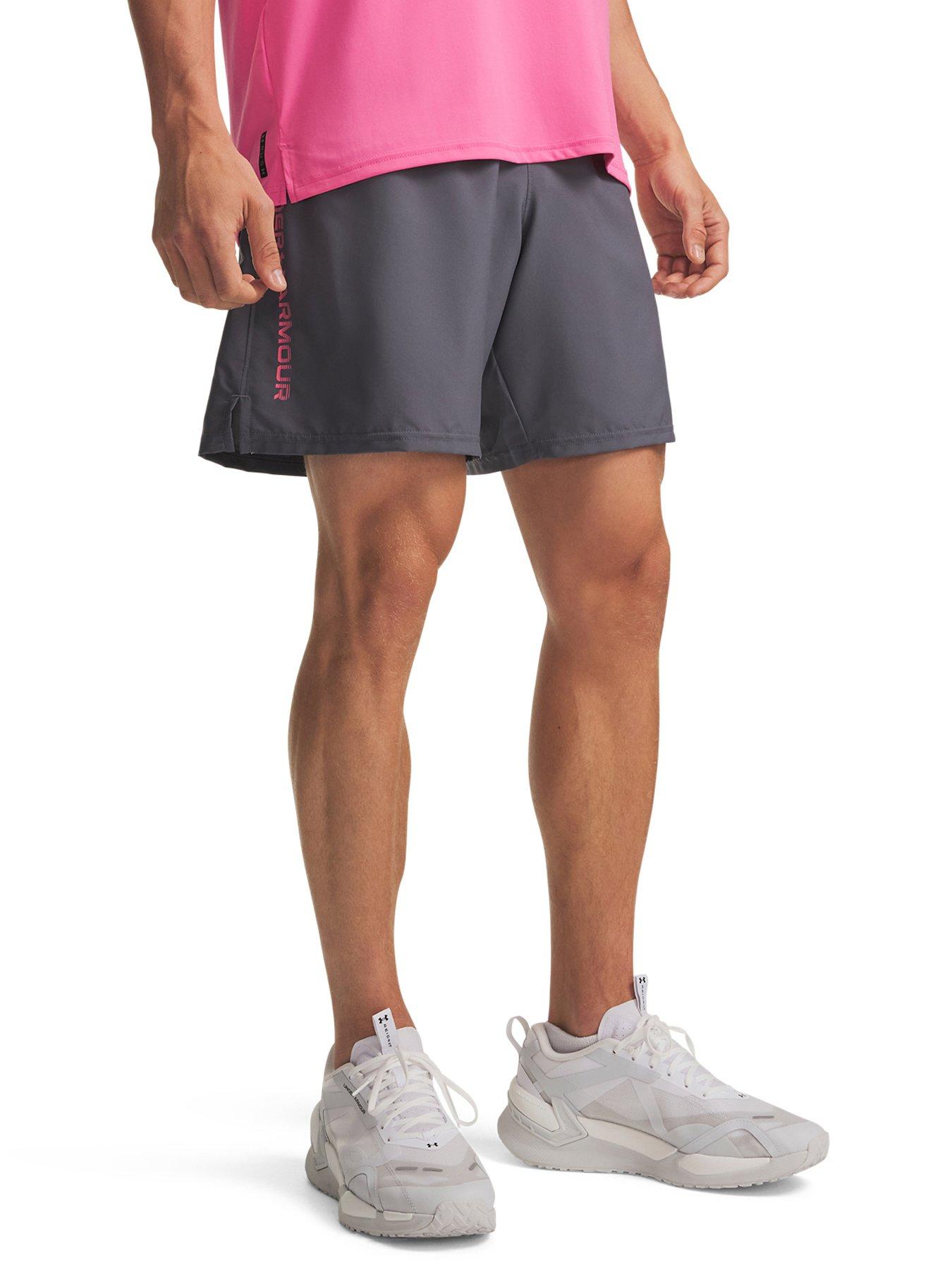 Image 1 of 3 of UNDER ARMOUR Men's Training Tech Woven Wordmark Shorts - Grey