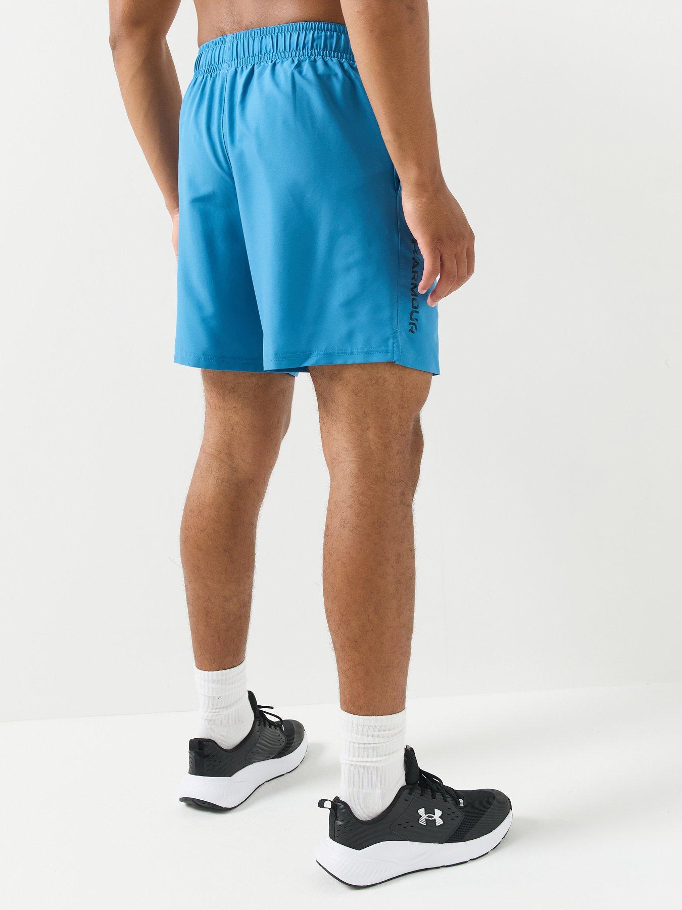 Image 2 of 6 of UNDER ARMOUR Mens Sweat-Wicking Drawcord Waist Woven Shorts - Blue
