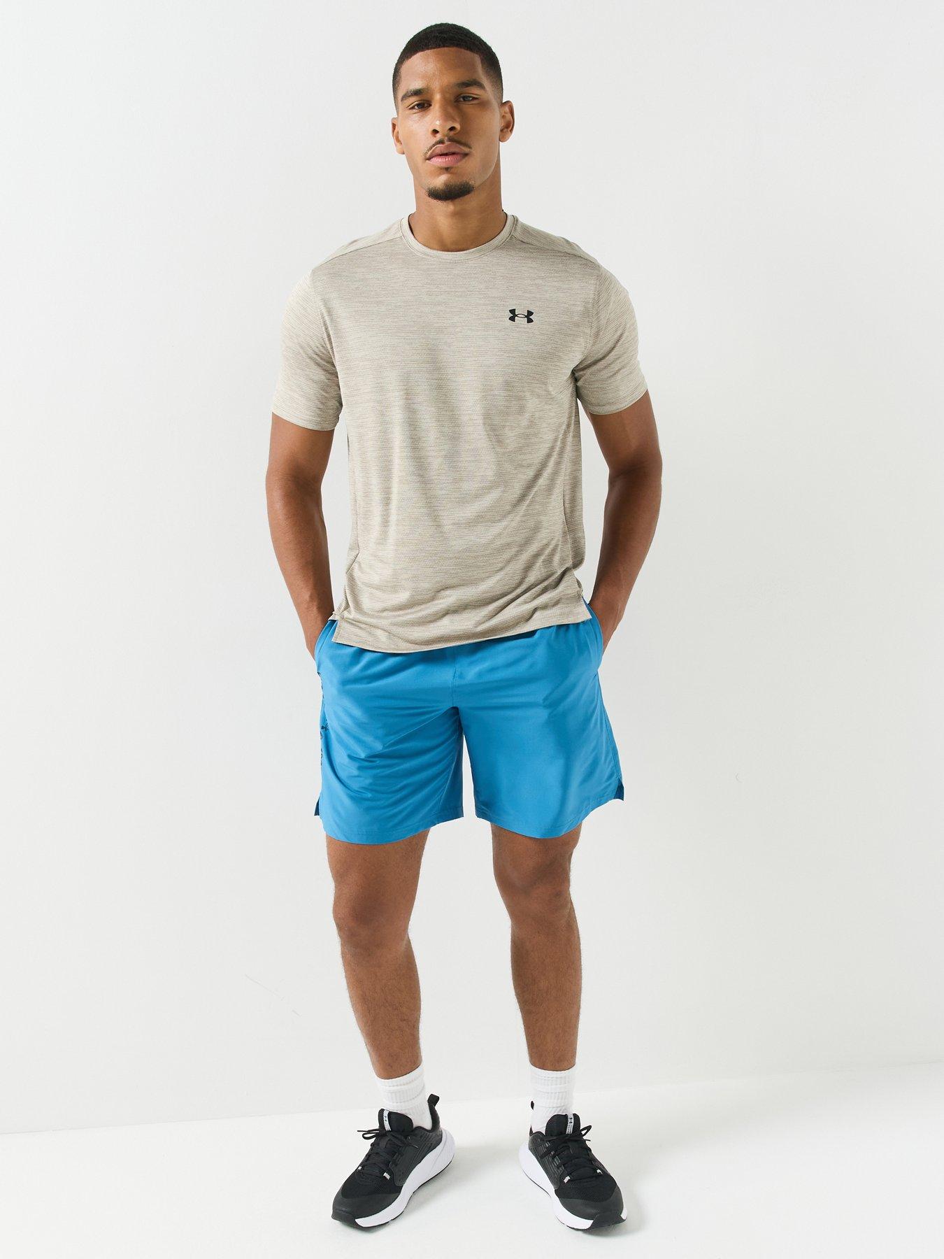 Image 3 of 6 of UNDER ARMOUR Mens Sweat-Wicking Drawcord Waist Woven Shorts - Blue