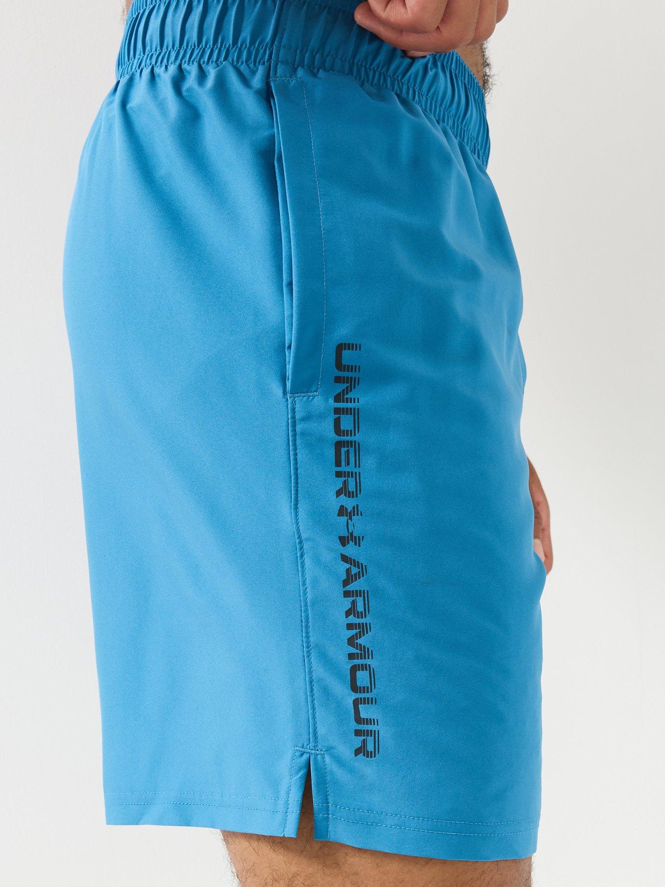 Image 5 of 6 of UNDER ARMOUR Mens Sweat-Wicking Drawcord Waist Woven Shorts - Blue