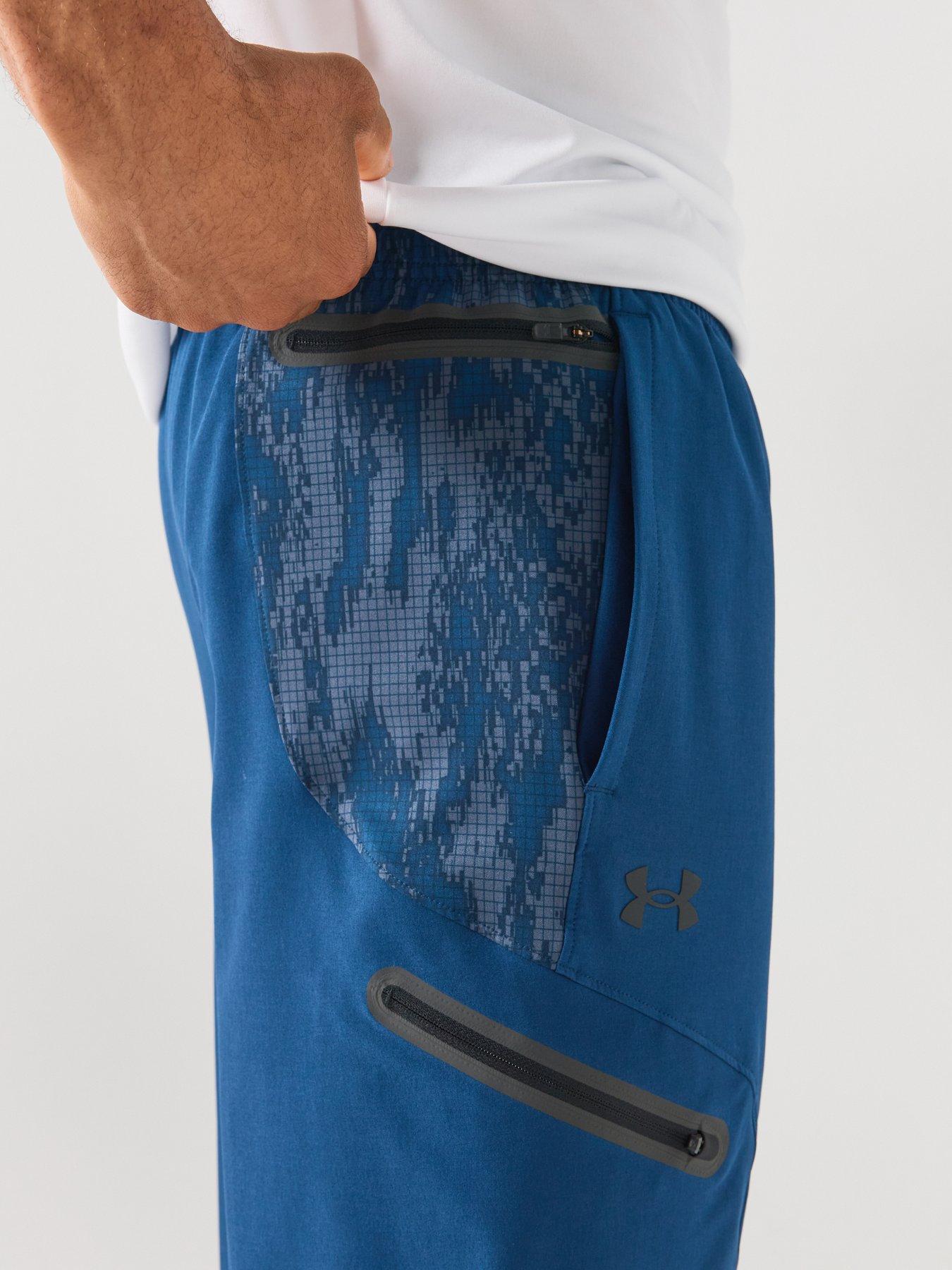 Image 4 of 5 of UNDER ARMOUR Mens Training Unstoppable 4-Way Stretch Zip Cargo Pants - Grey